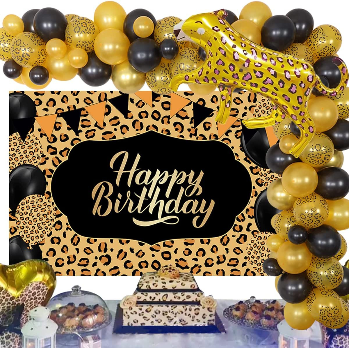 Cheetah Birthday Decorations Fresh Cheetah Birthday Decorations Set Leopard Party Decorations with