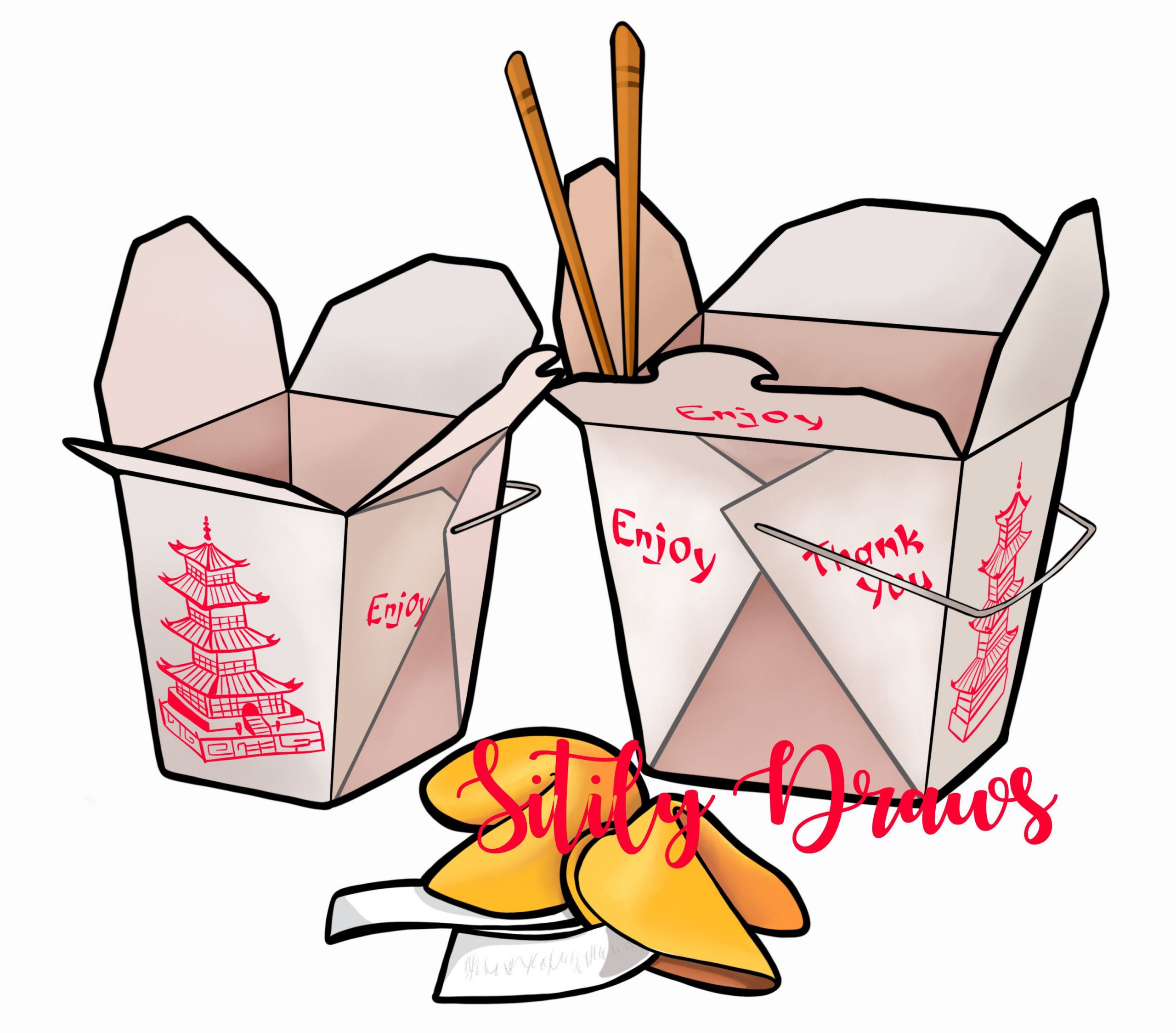 Chinese Takeout Box Clipart Best Of Chinese Food Take Out Clip Art Clipart Take Out Boxes Of asian Food and