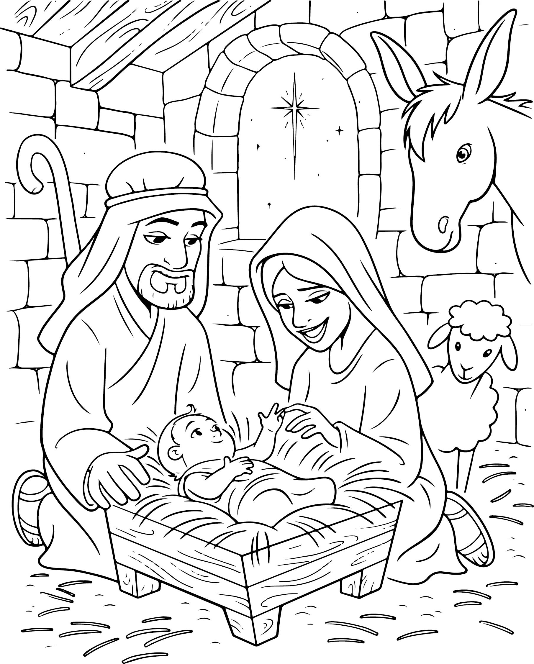 Christmas Nativity Coloring Page Elegant Christmas Nativity Scene Coloring Page 15 Free Pdf Printables