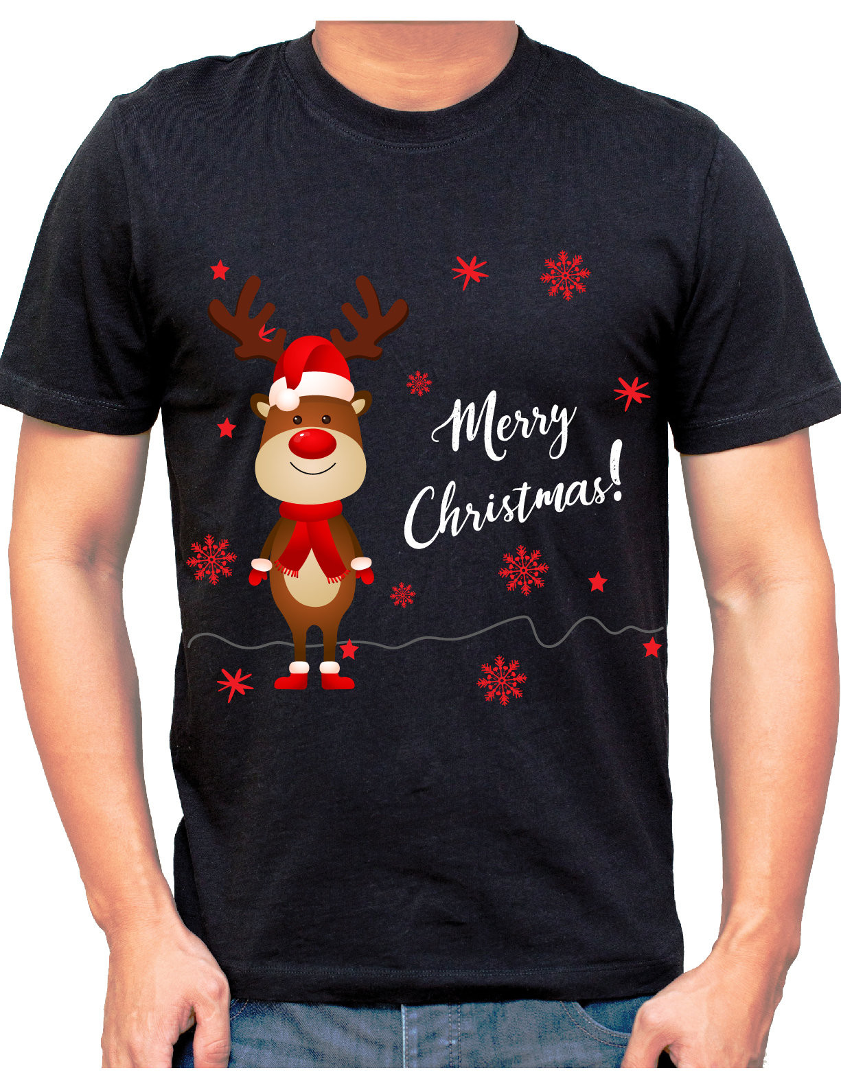 Christmas Tee Shirts Unique Merry Christmas 1 Stylish T Shirts themed Printed Cotton Etsy Uk