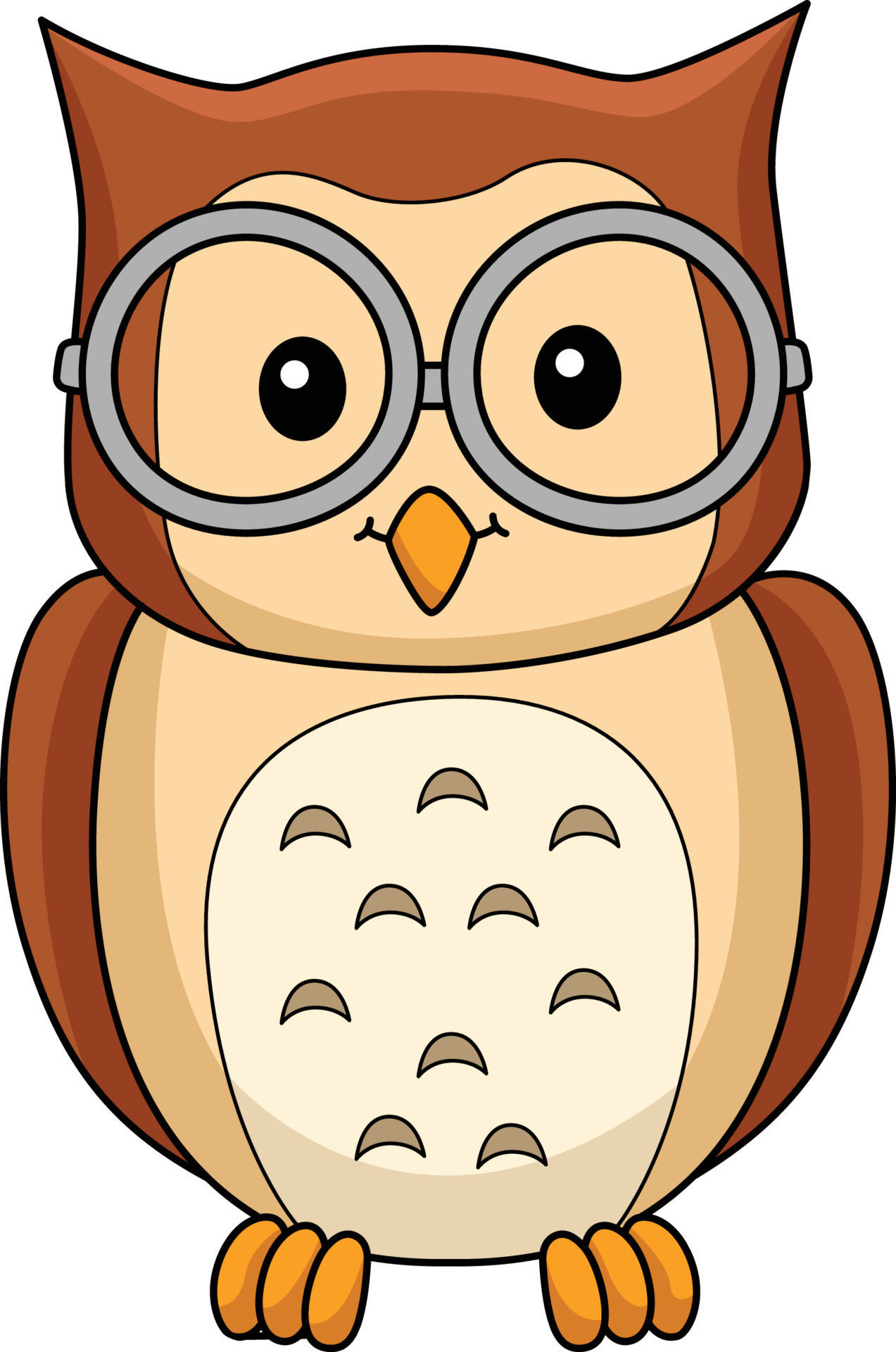 Clip Art Owl Awesome Owl Animal Cartoon Colored Clipart Illustration Vector Art at