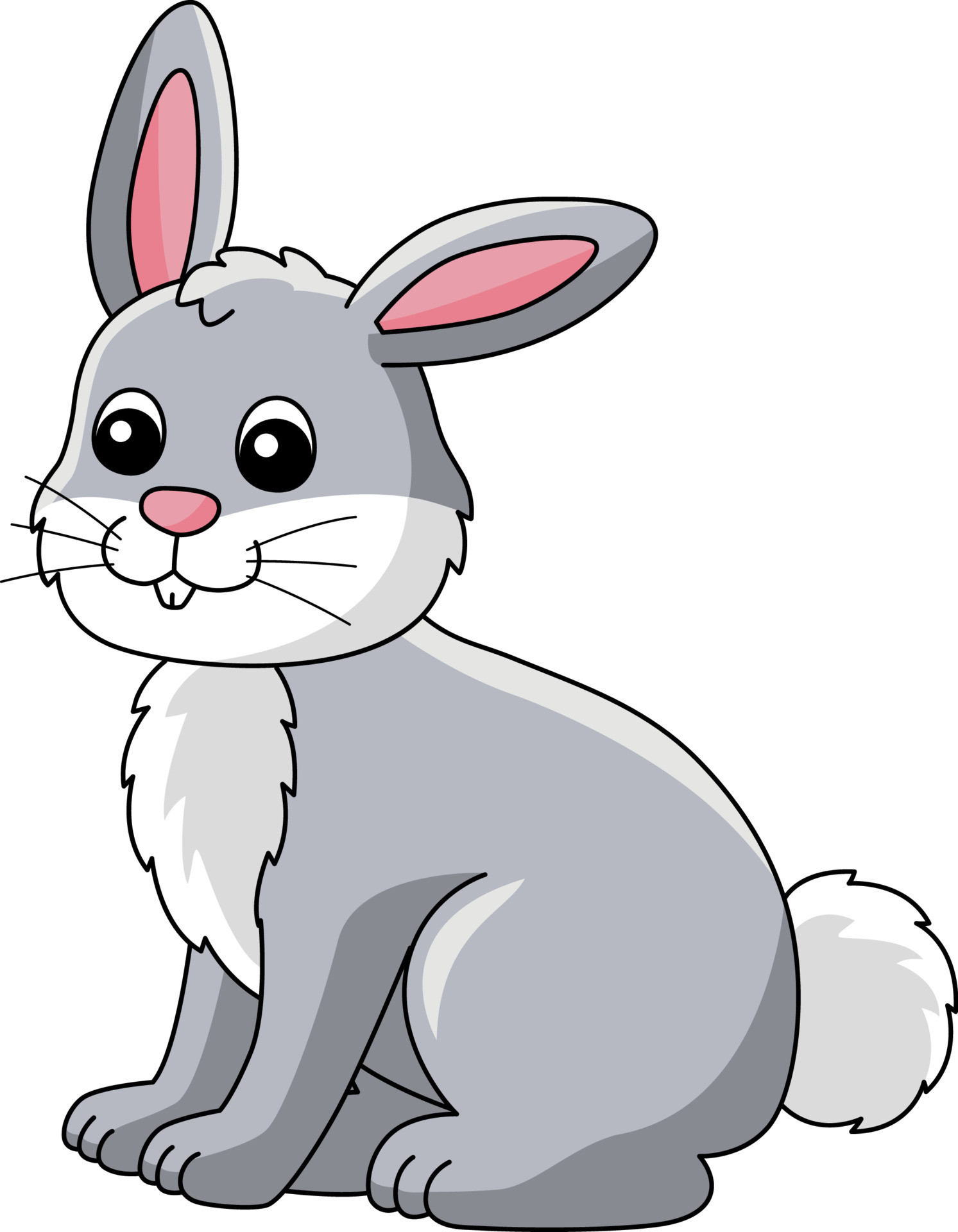 Clip Art Rabbit Best Of Rabbit Cartoon Colored Clipart Illustration Vector Art at Vecteezy