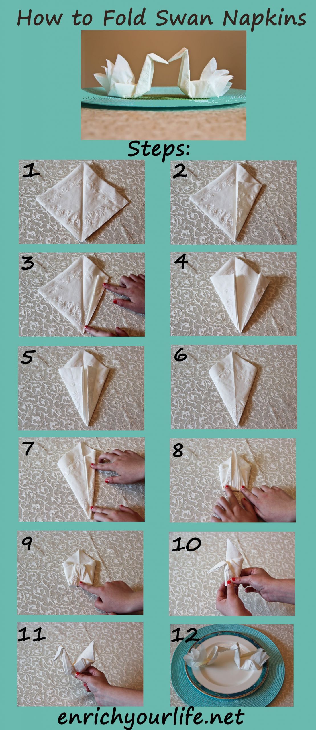 Cloth Napkin origami Awesome How to Fold A Swan Napkin origami