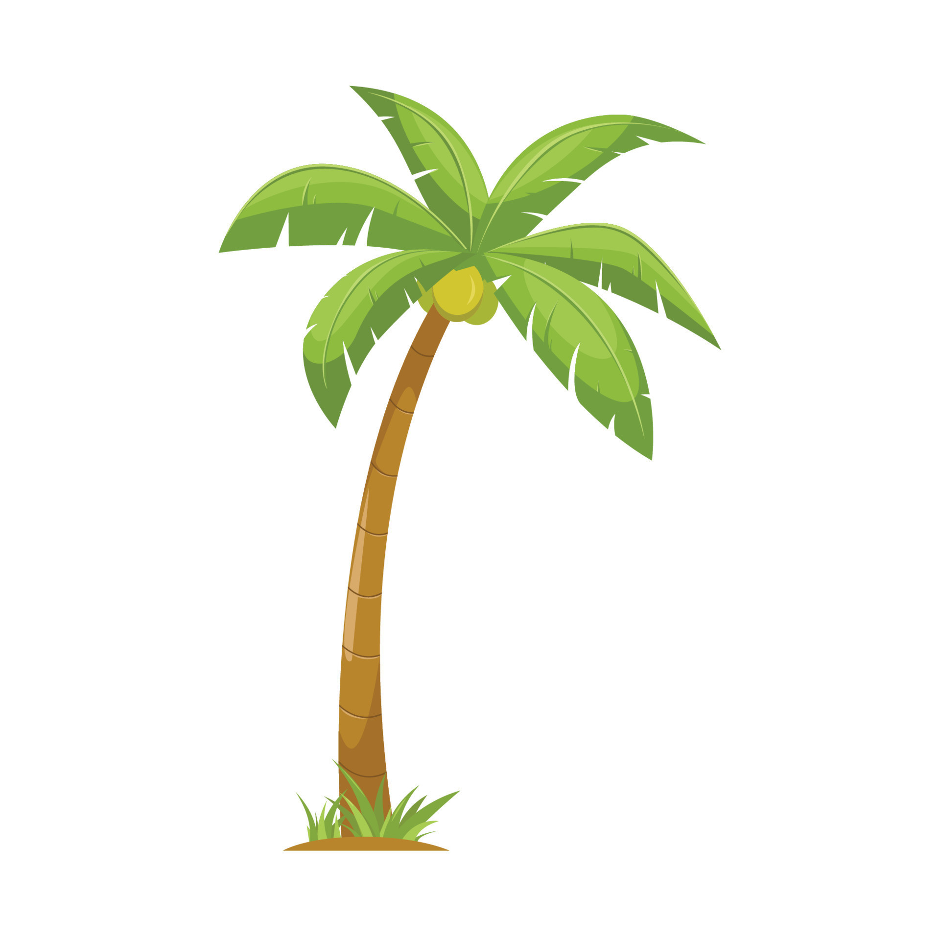 Coconut Tree Vector Art Unique Cartoon Coconut Tree Vector Art at Vecteezy