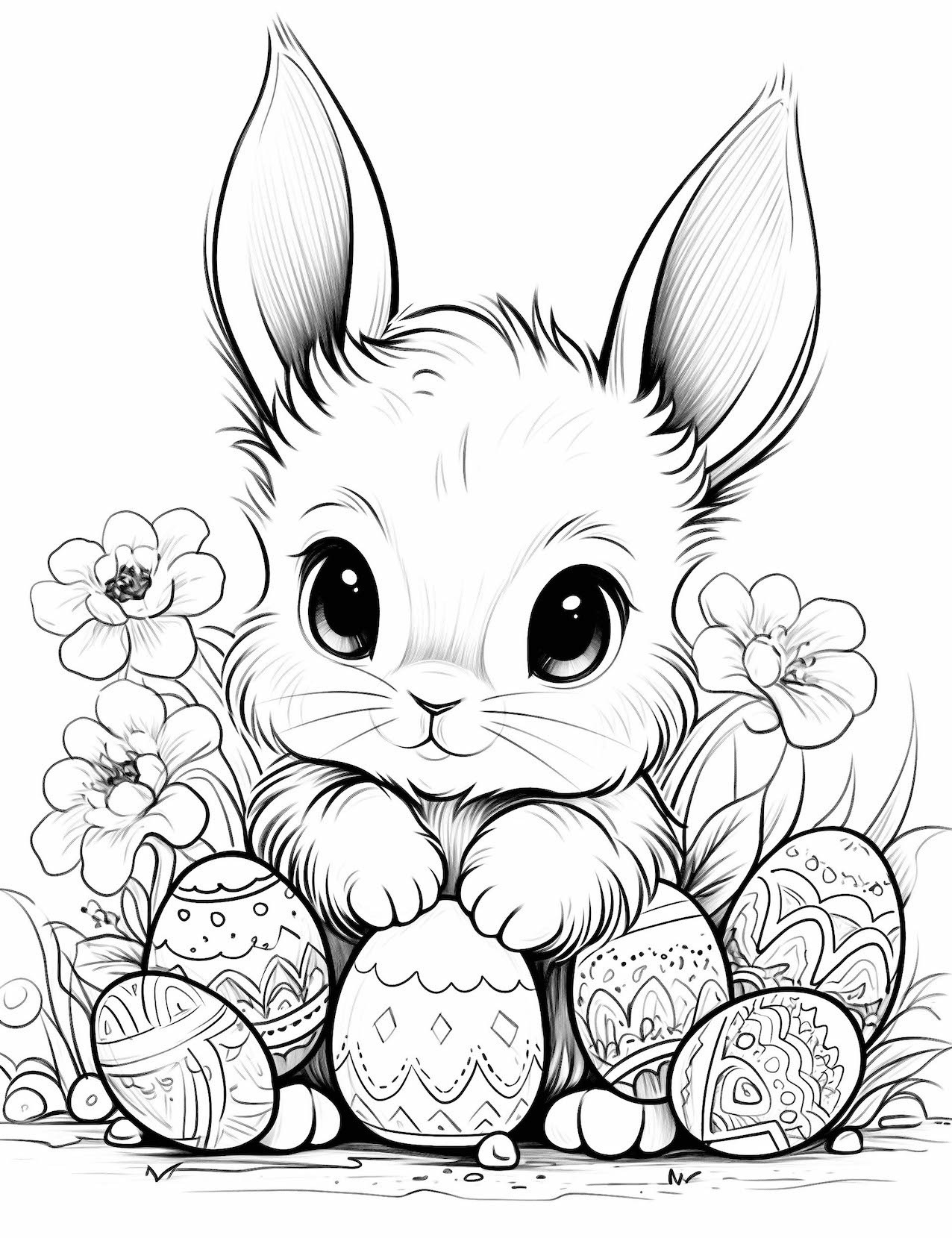 Coloring Pages Of Cute Bunnies Elegant 44 Cute Bunny Coloring Pages for Kids and Adults Our Mindful Life