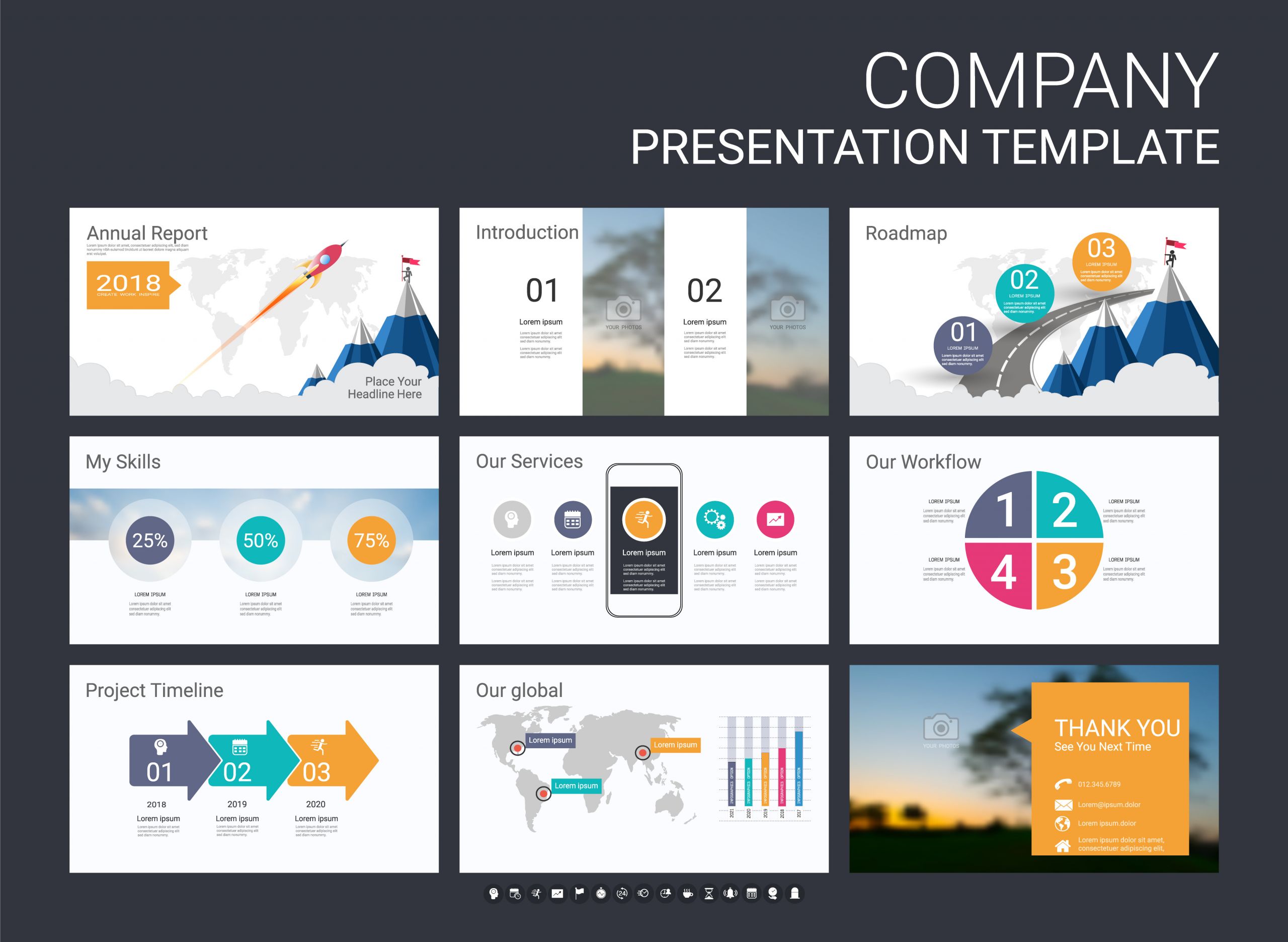 Company Presentation Template Elegant Presentation Slide Template for Your Pany with Infographic Elements