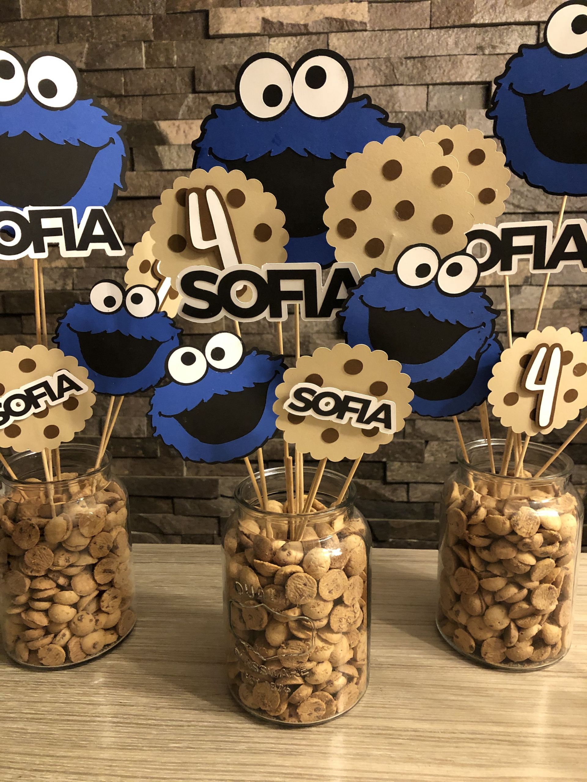 Cookie Monster Decorations Awesome Cookie Monster Centerpieces