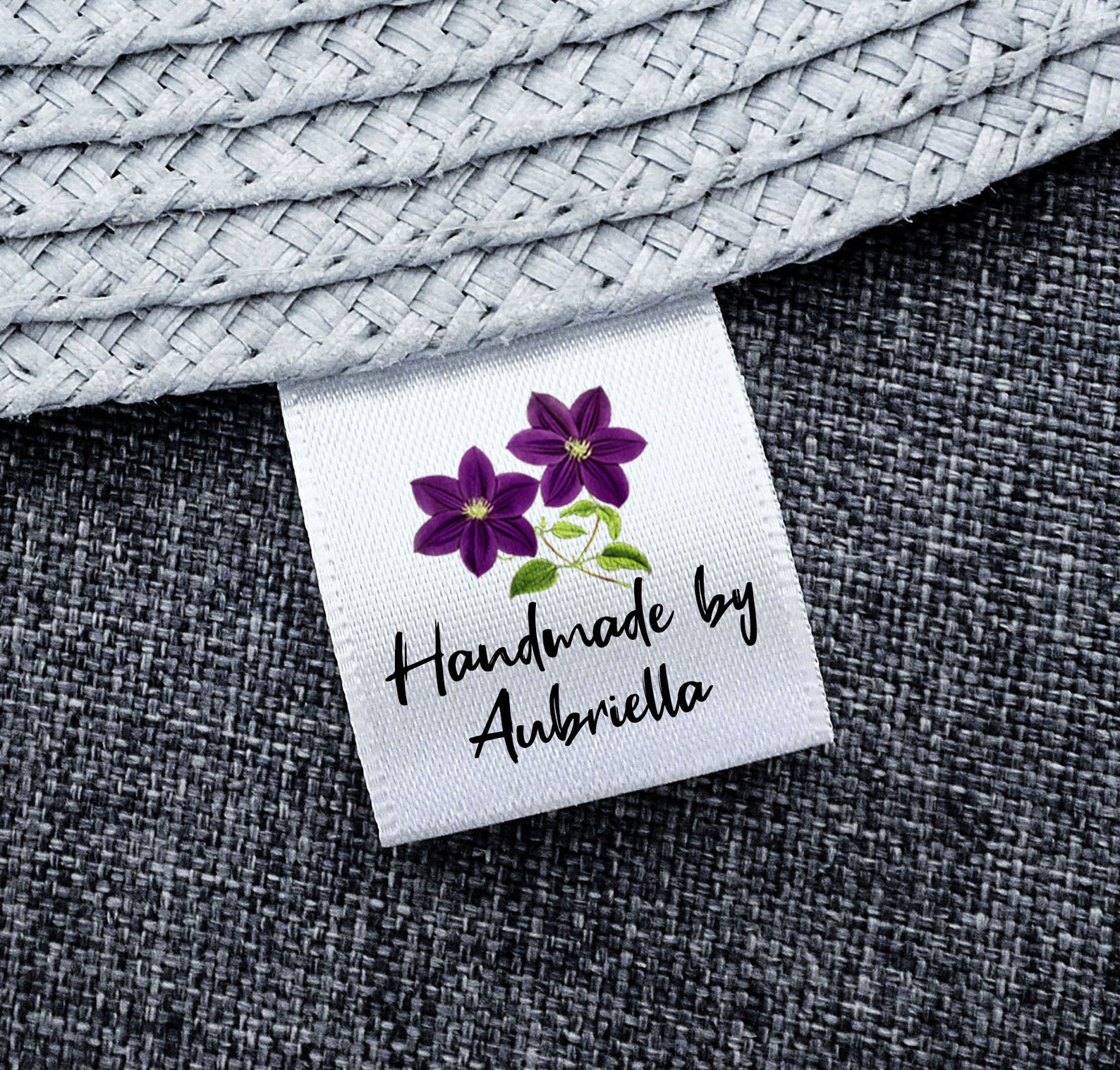 Custom Product Tags Inspirational Custom Name Fabric Product Tags for Handmade Items Full Color