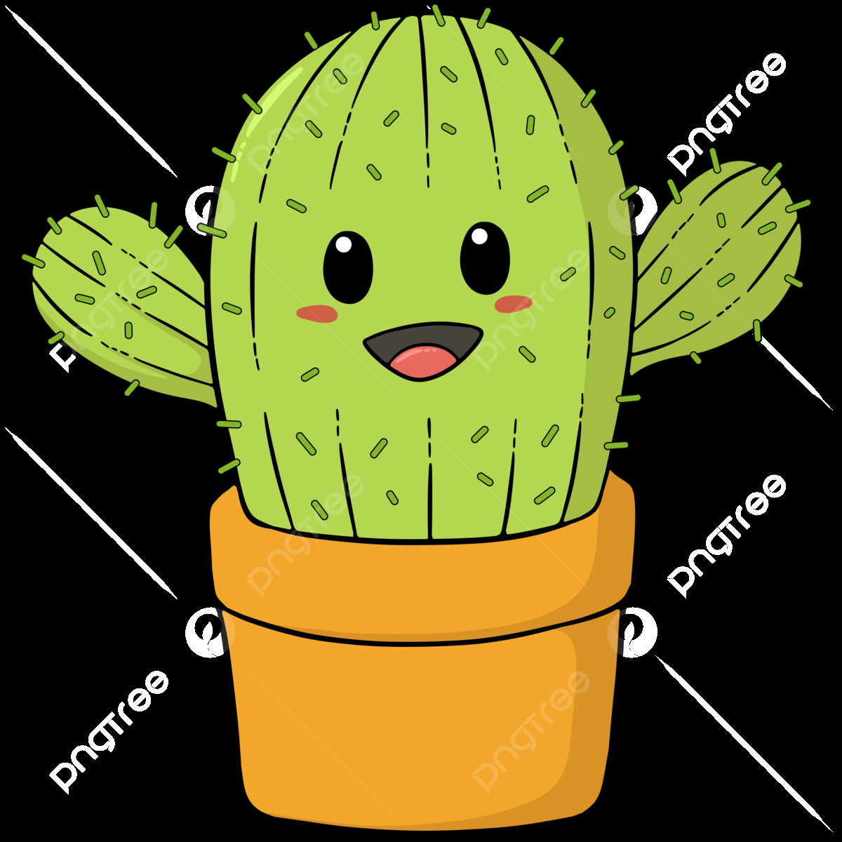 Cute Cactus Clipart Elegant Kawaii Cactus Cartoon Cactus Cactus Clipart Cactus Png Transparent