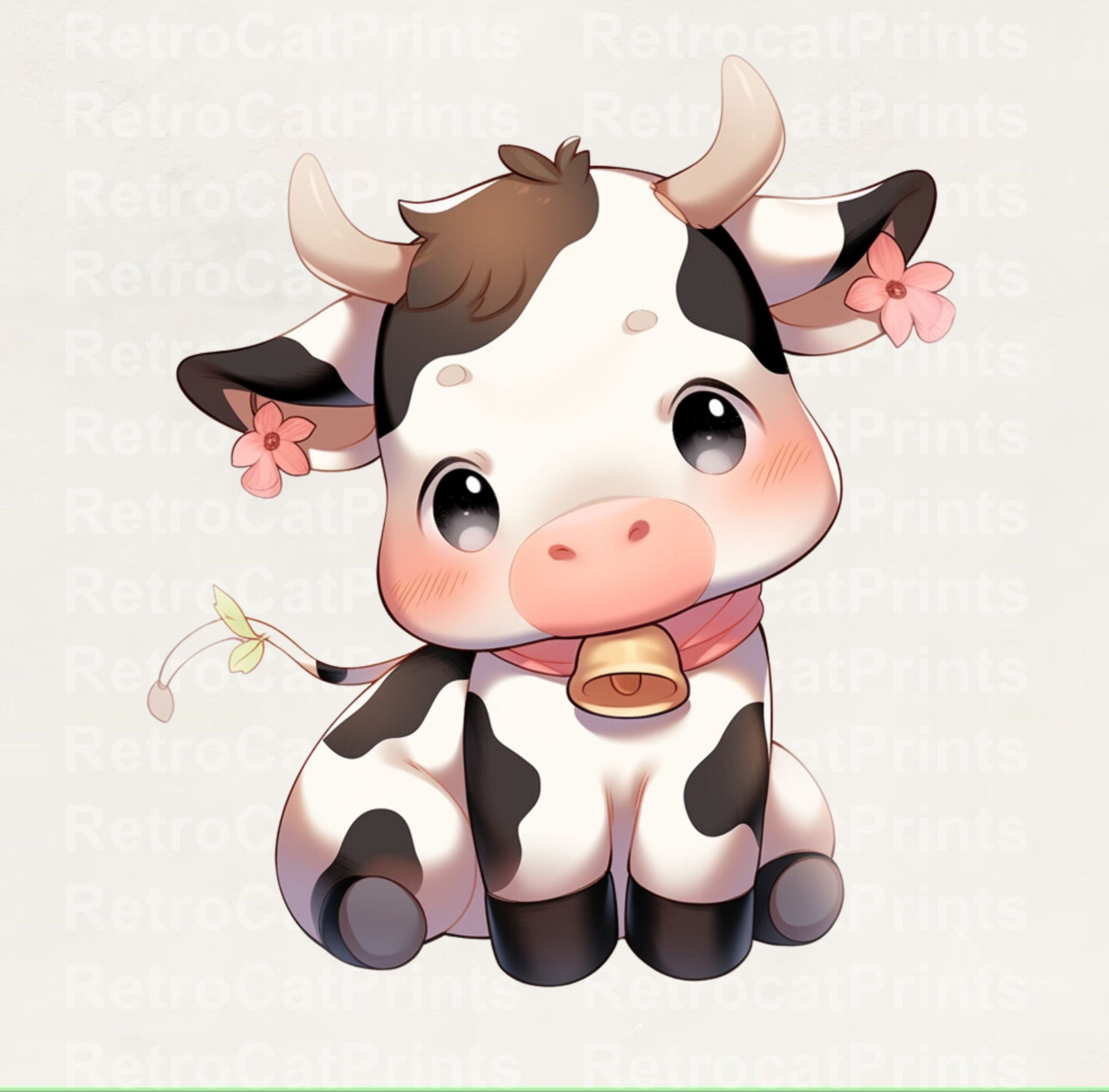 Cute Cow Clipart Best Of Cute Cow Clipart 8 High Quality S Digital Download Etsy