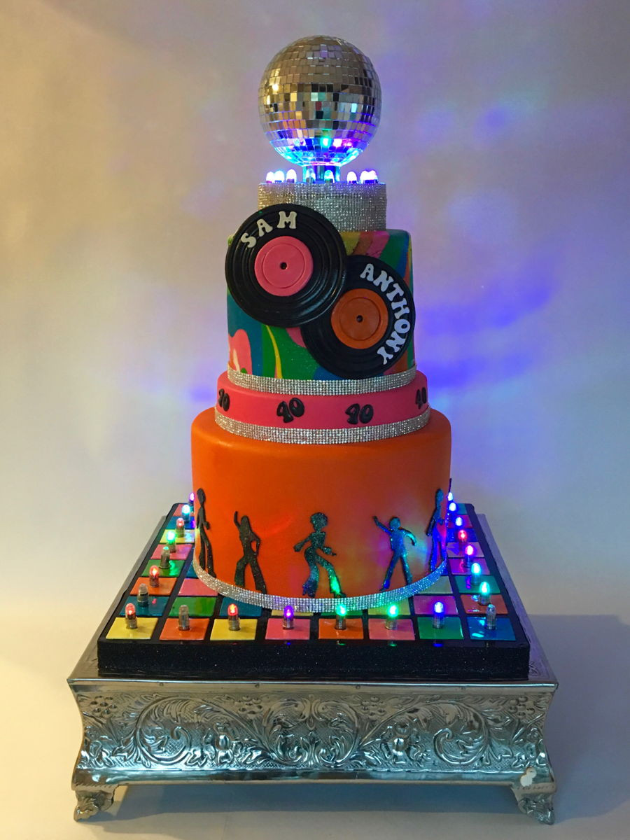 Disco Cake Ideas Lovely Disco Party Birthday Cake Cakecentral