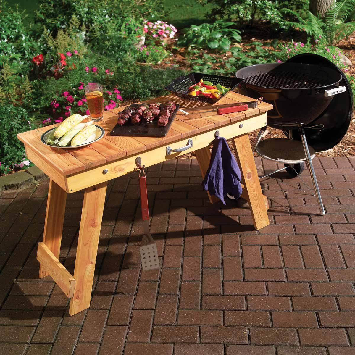 Diy Grill Table Lovely How to Build A Fold Up Diy Grill Table for Your Barbeques