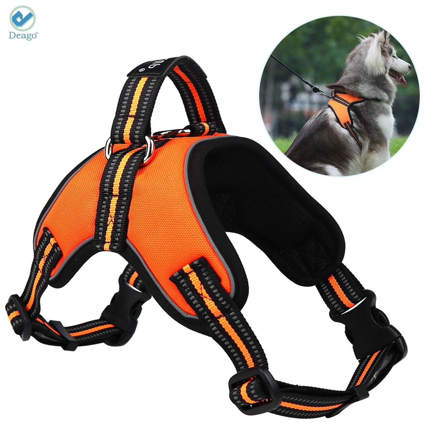 Dog Collars and Harnesses Inspirational Deago No Pull Dog Harness Reflective Adjustable Outdoor Pet Collars