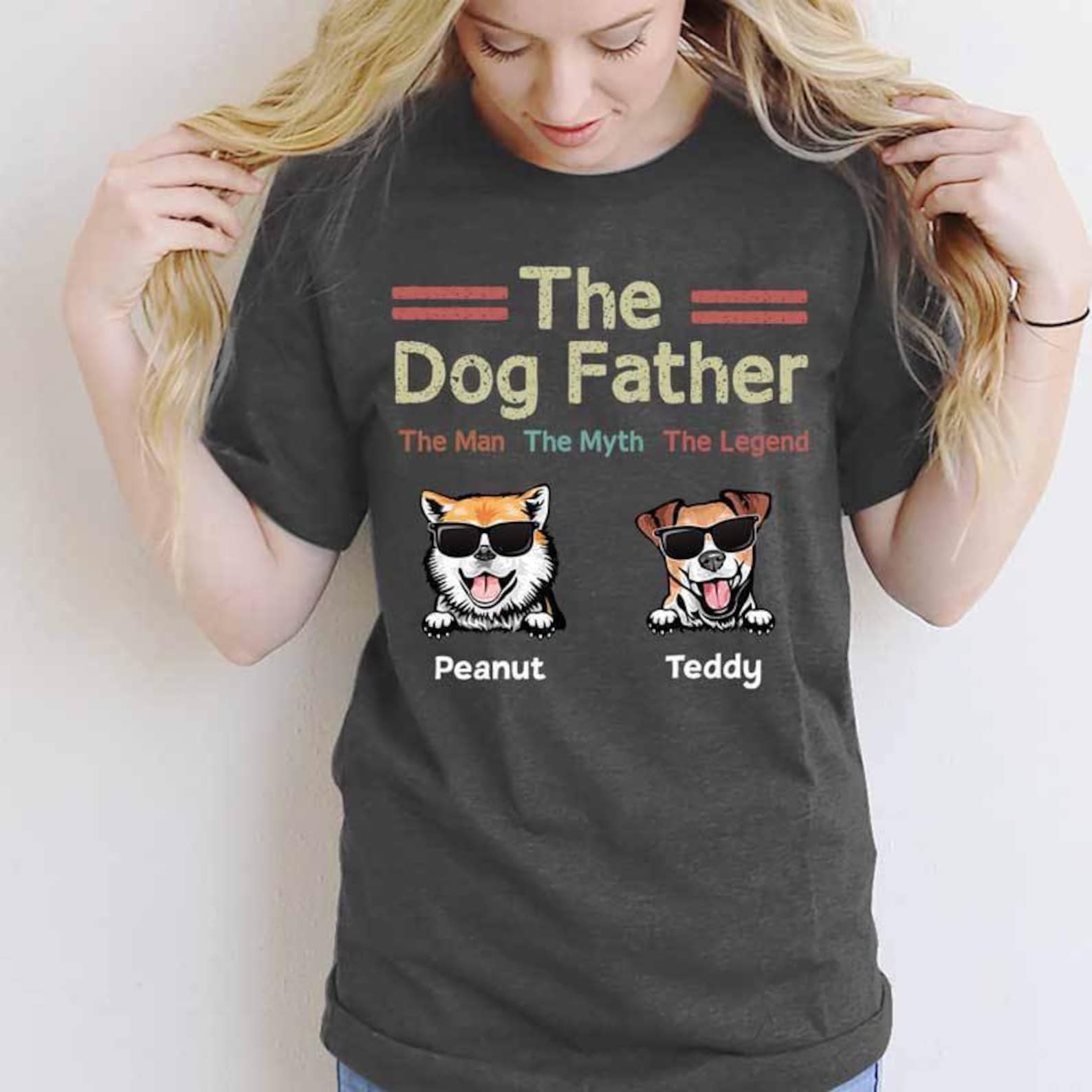 Dog Dad Tshirt Elegant Uni the Dog Father Personalized T Shirt