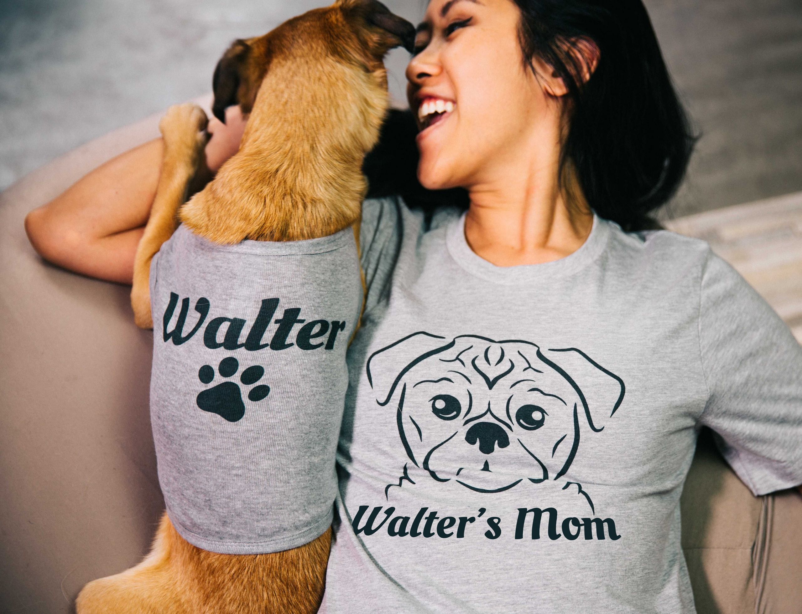 Dog Owner Clothing Luxury Personalized Owner and Dog Matching Shirts Dog Mom and Dog