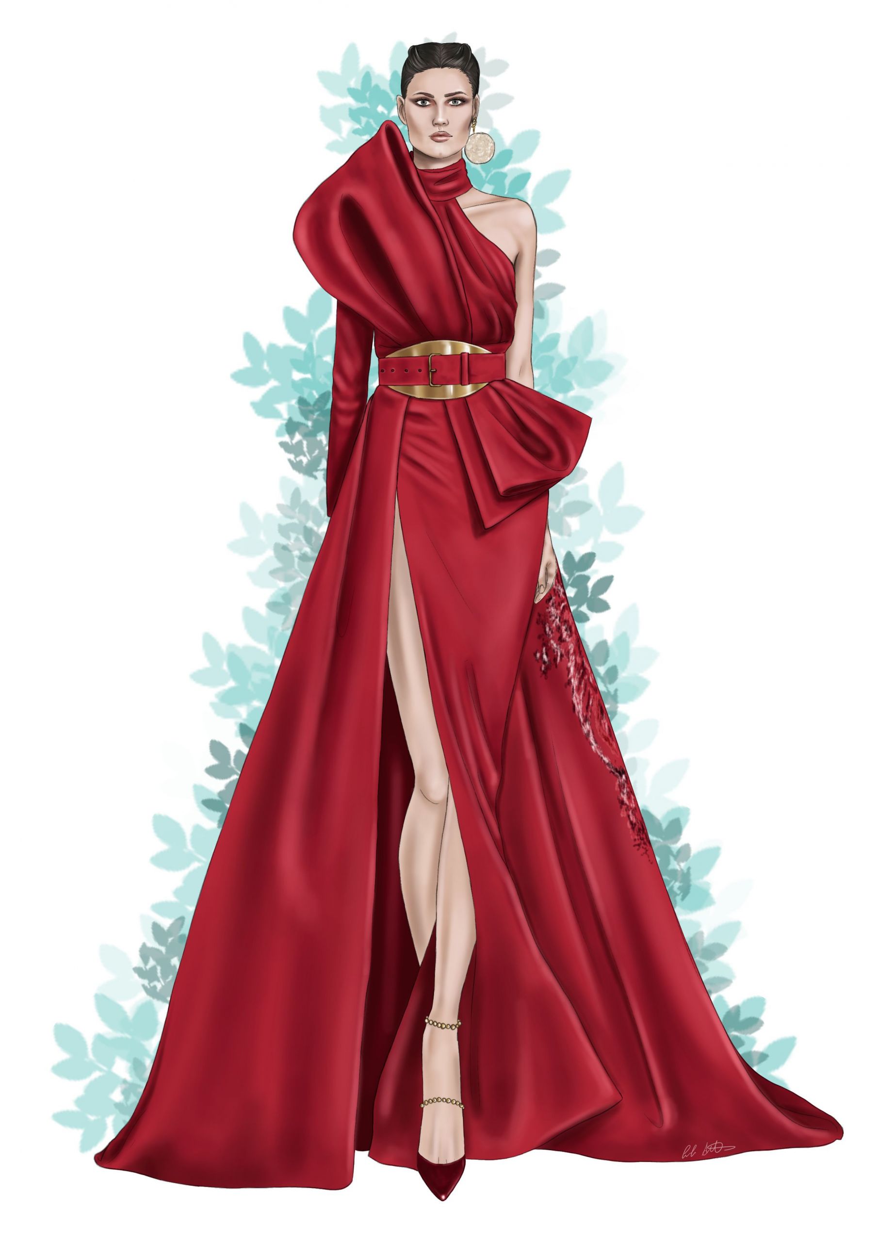 Dress Fashion Illustration Luxury Fashion Illustration Elie Saab