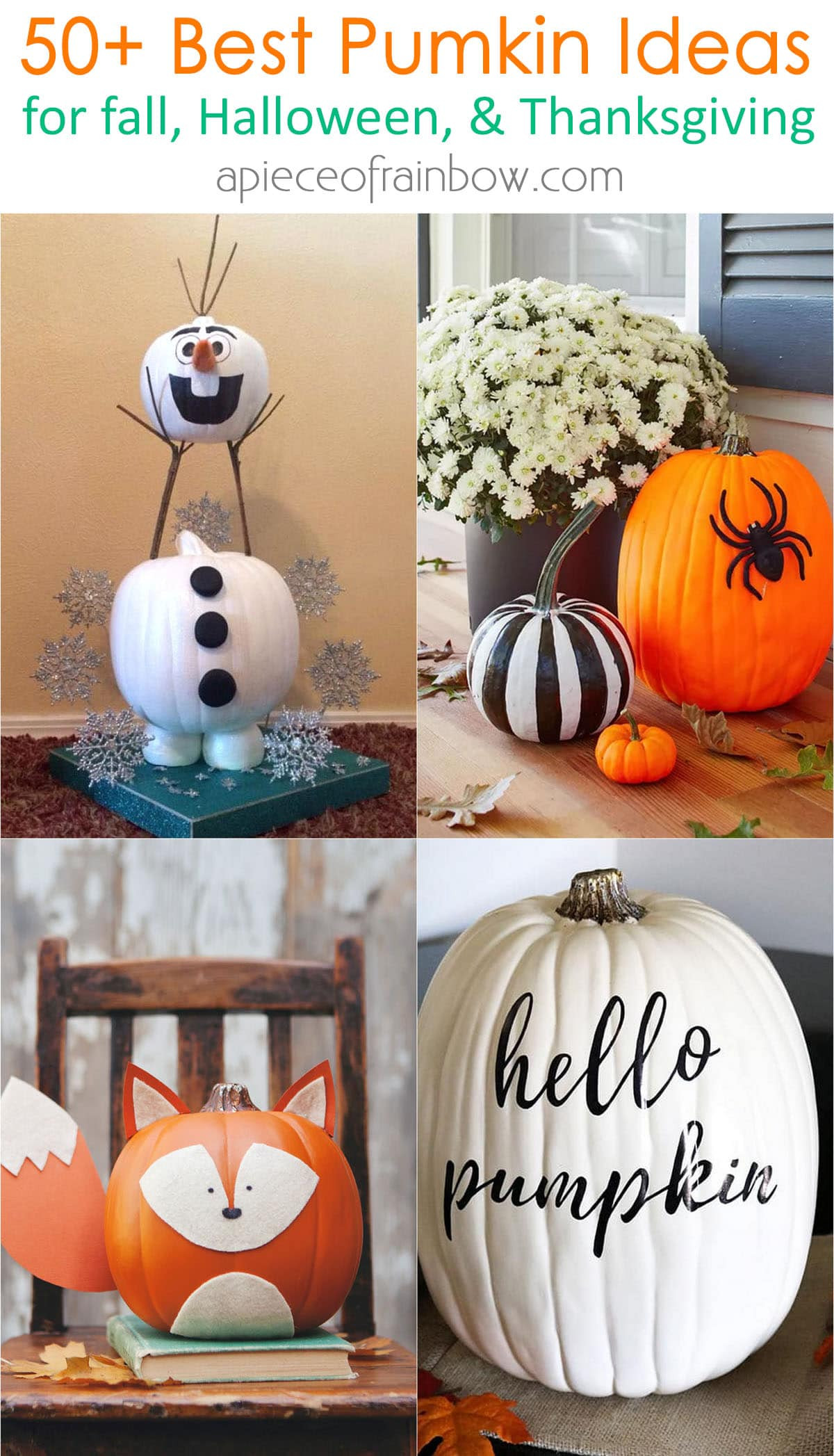 Easy Pumpkin Decorating Luxury 50 Amazing No Carve Pumpkin Decorating Ideas for Fall &amp; Halloween A