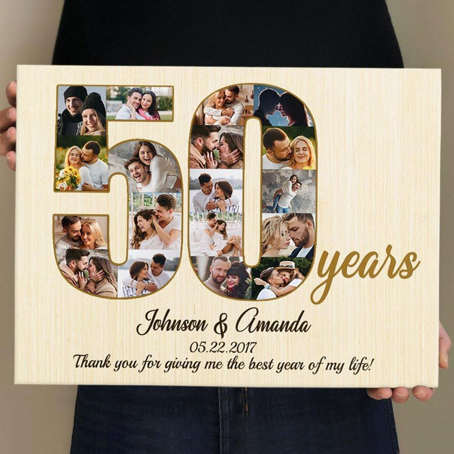 Etsy 50th Anniversary Awesome 50th Anniversary Gifts Custom Collage Canvas