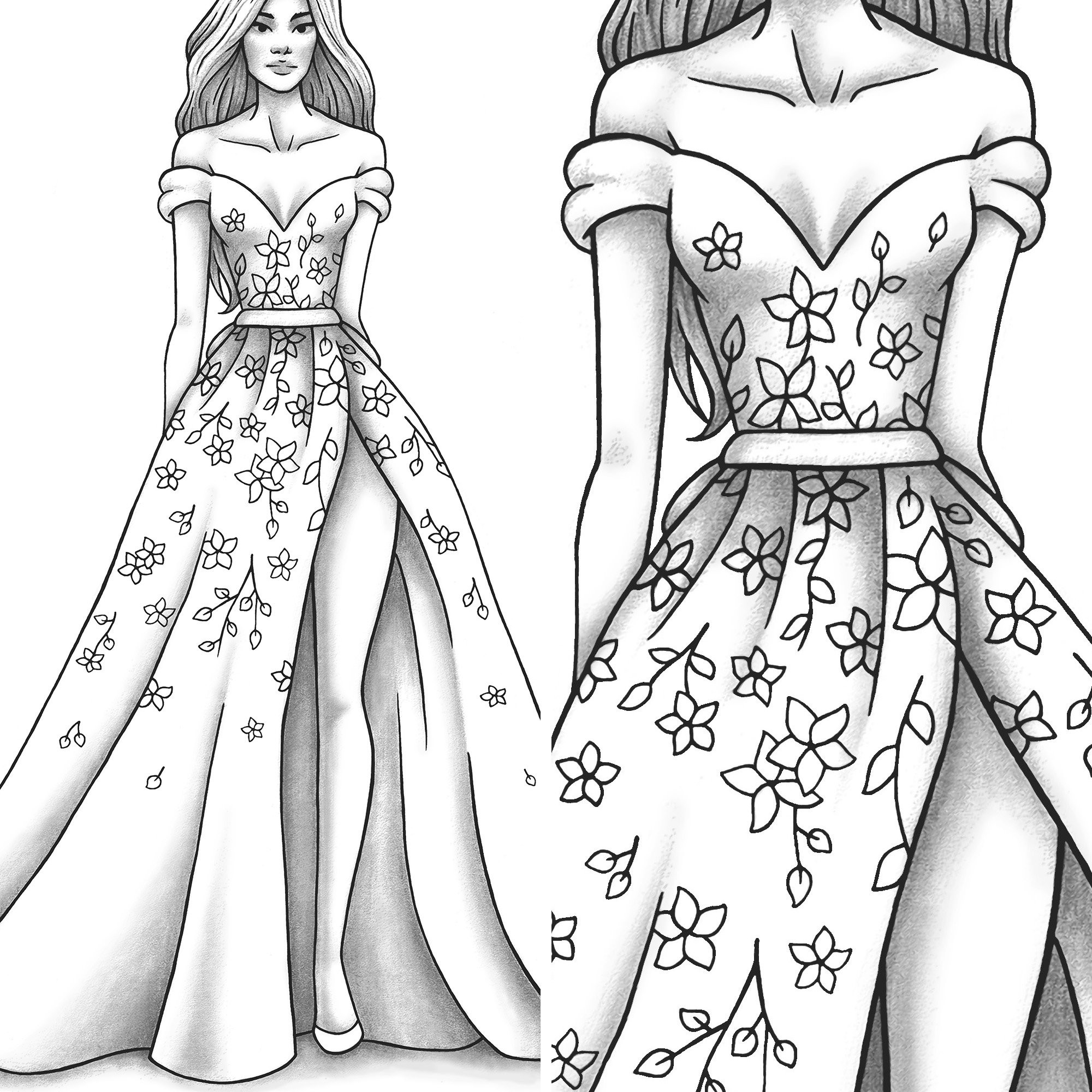 Fashion Coloring Sheets Elegant Adult Coloring Page Fashion and Clothes Colouring Sheet Model