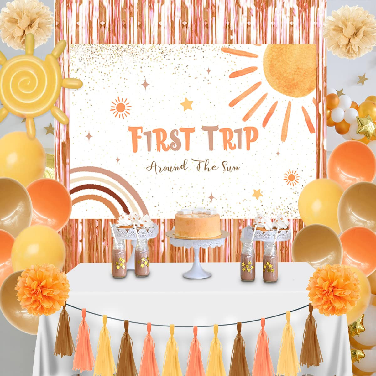 First Trip Around the Sun Birthday Beautiful First Trip Around the Sun Birthday Decorations Boho Sun First Birthday