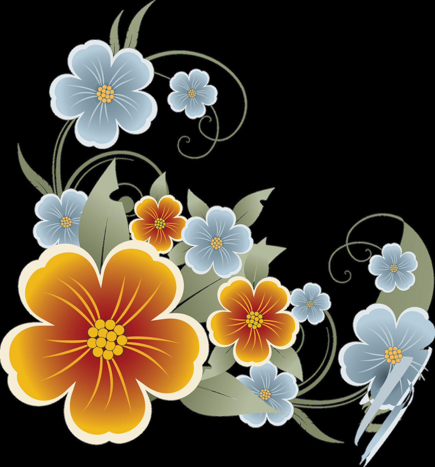 Floral Flower Vector Beautiful Flowers Vectors Png Transparent Flowers Vectors Png