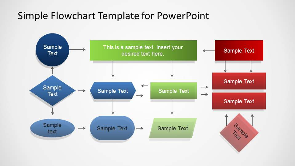 Flowchart In Powerpoint Template Inspirational Simple Flowchart Template for Powerpoint Slidemodel