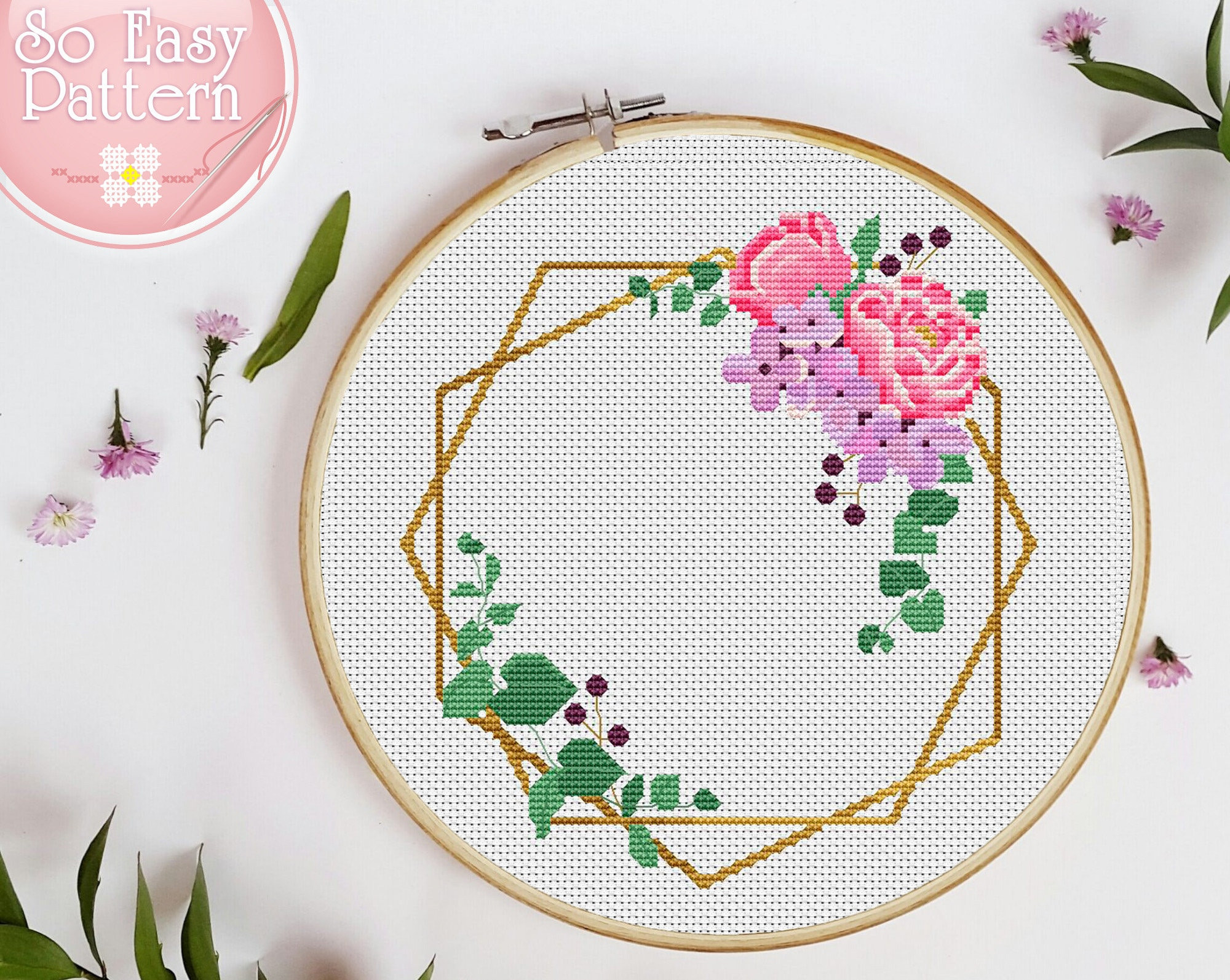 Flower Cross Stitch Luxury Floral Wreath Cross Stitch Pattern Pdf Flower Cross Stitch