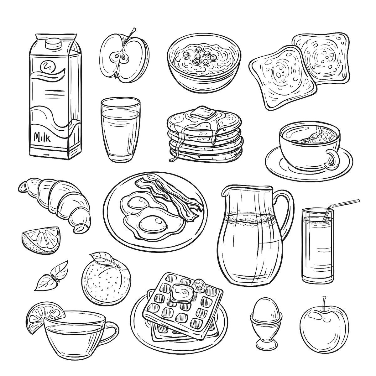 Food Coloring Pages Printable Unique Printable Coloring Pages Food