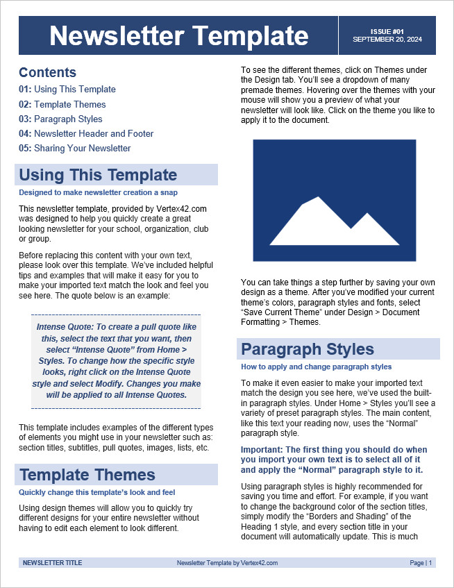 Free Newsletter Templates Word Awesome Free Newsletter Templates for Word