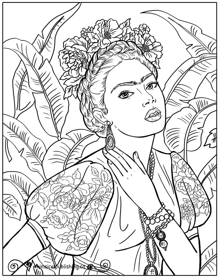 Frida Kahlo Coloring Pages Fresh 67 Frida Kahlo Coloring Pages Just Kids