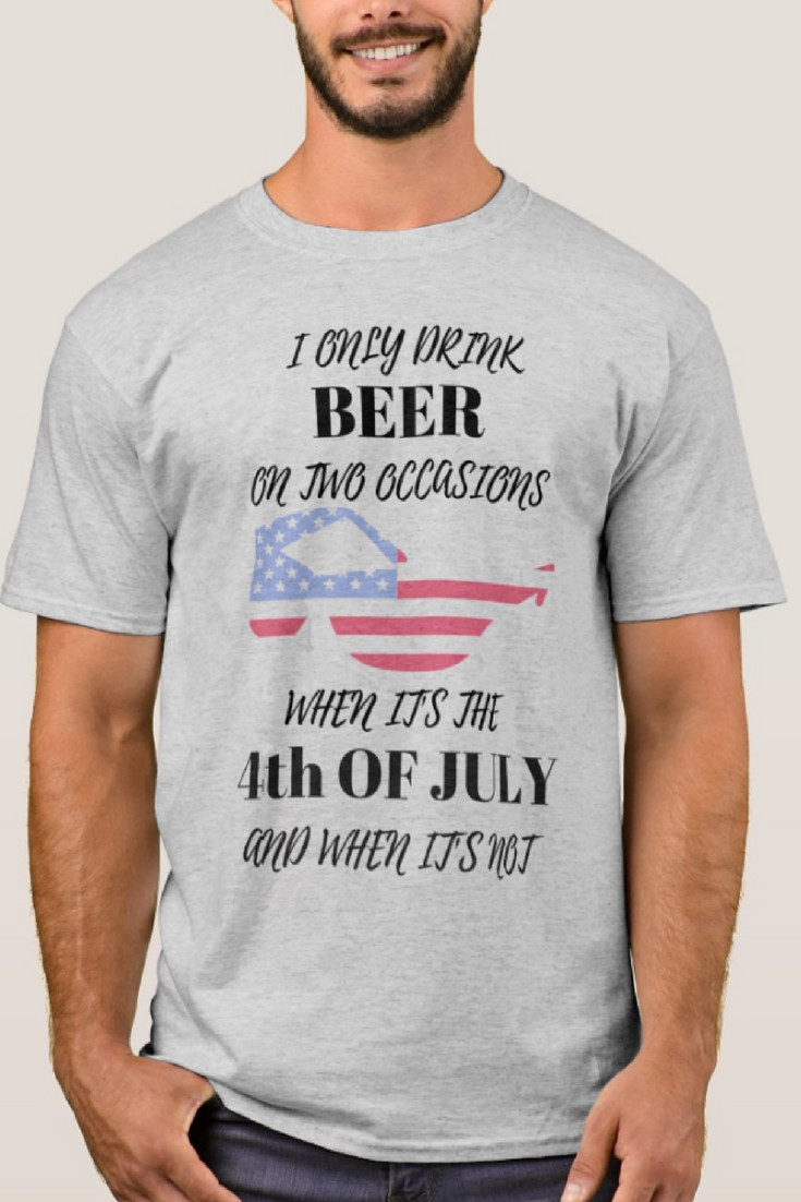 Funny 4th Of July Shirts for Men Beautiful Funny 4th July Shirts I Only Drink Beer Zazzle In 2021