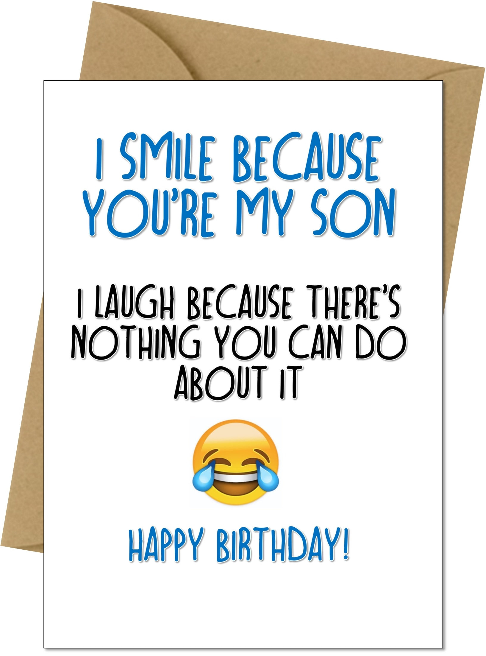 Funny Birthday Quotes for son Inspirational Funny Happy Birthday Card for son Perfect for 30th 40th 50th