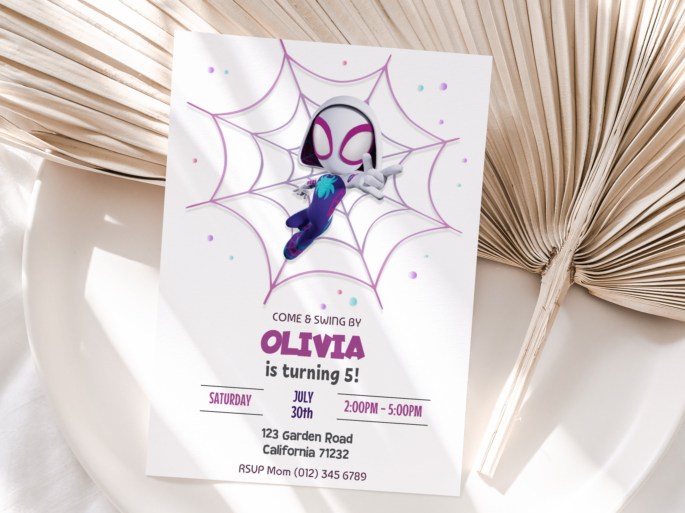 Ghost Spider Birthday Invitations Fresh Ghost Spider Birthday Invitation Gwen Stacy Birthday Party Etsy Uk