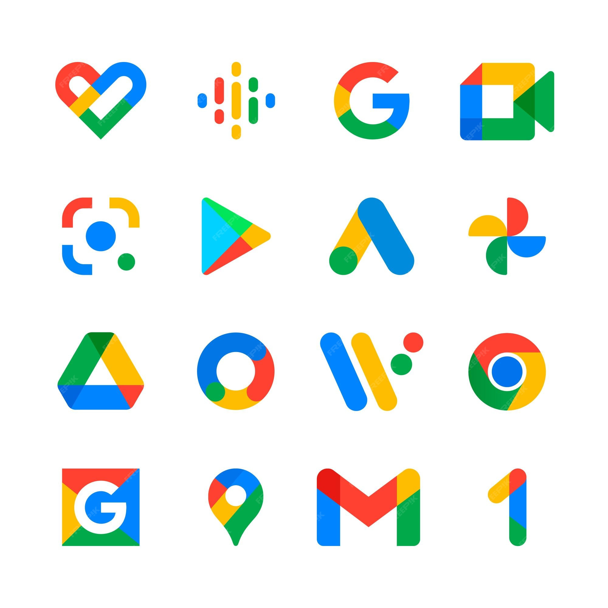 Google Icons Vector Elegant Premium Vector