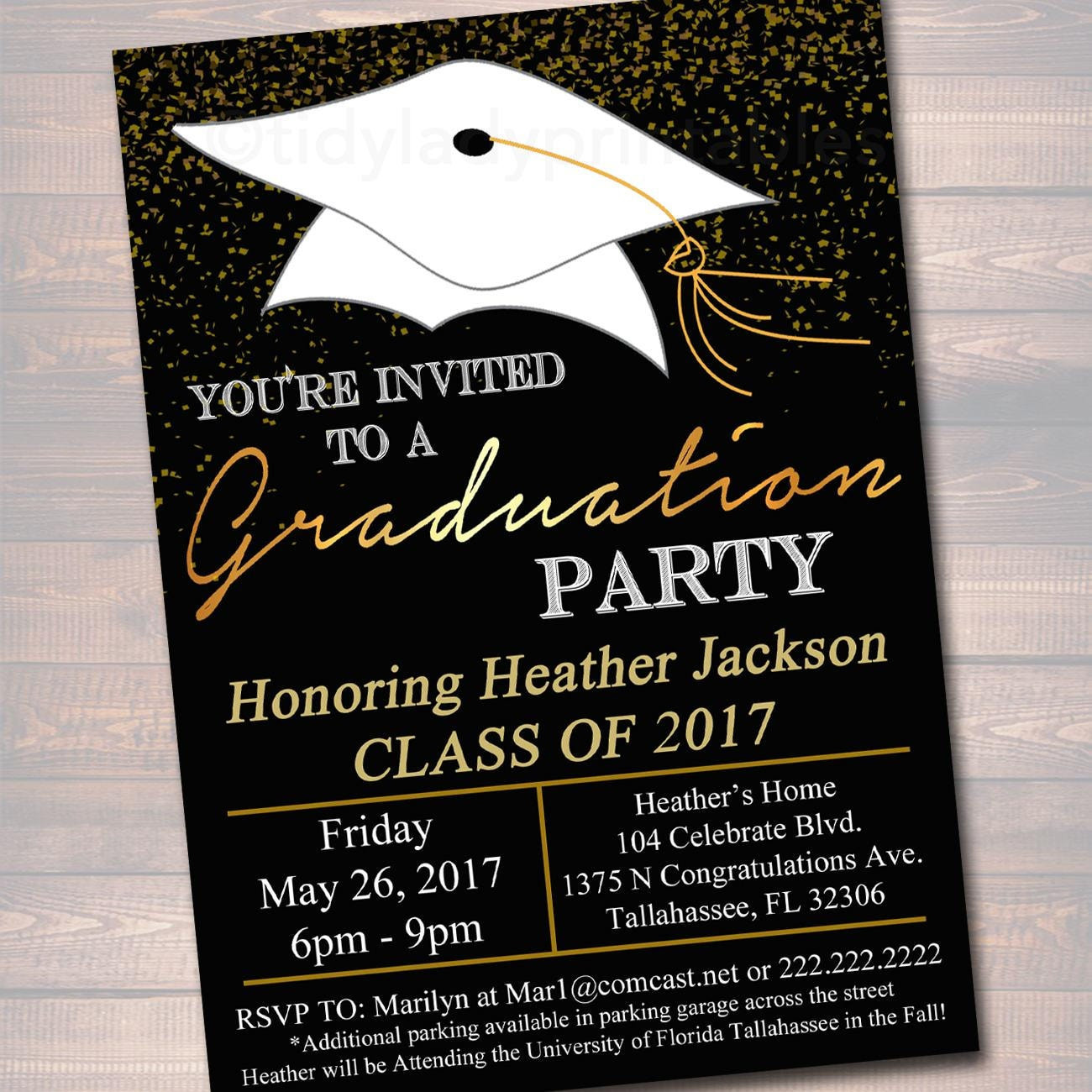 Graduation Announcements and Party Invitations Luxury Editable Graduation Party Invitation High School Graduation