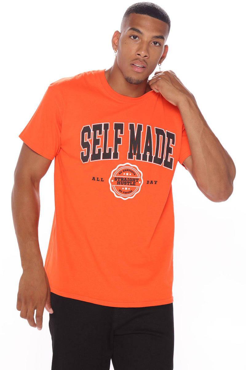 Graphic Tees orange New Self Made Collegiate Short Sleeve Tee orange