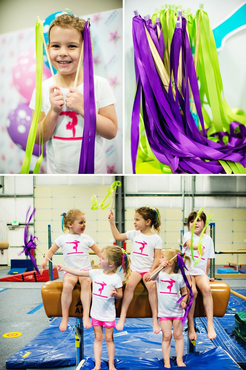 Gymnastic Birthday Party New Bright &amp; Coloful Gymnastics Birthday Party Hostess with the Mostess