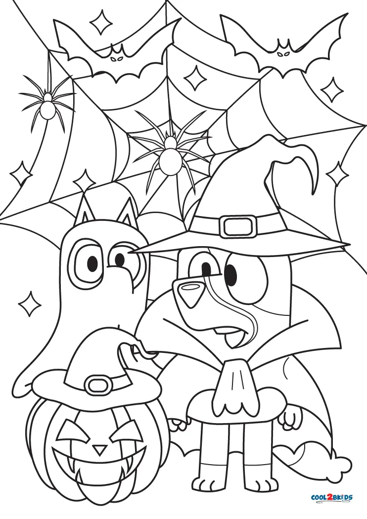 Halloween Bluey Coloring Pages New Free Printable Bluey Halloween Coloring Pages for Kids