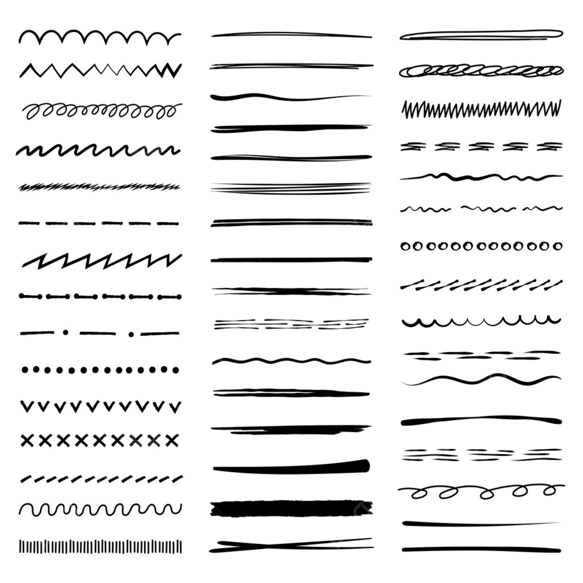 Hand Drawn Line Unique Pencil Hand Drawn Lines Lines Freehand Pattern Png and Vector with