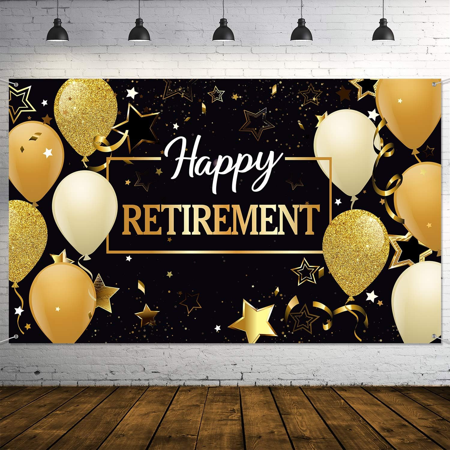 Happy Retirement Decorations Awesome Happy Retirement Party Decorations Extra Fabric Black and Gold