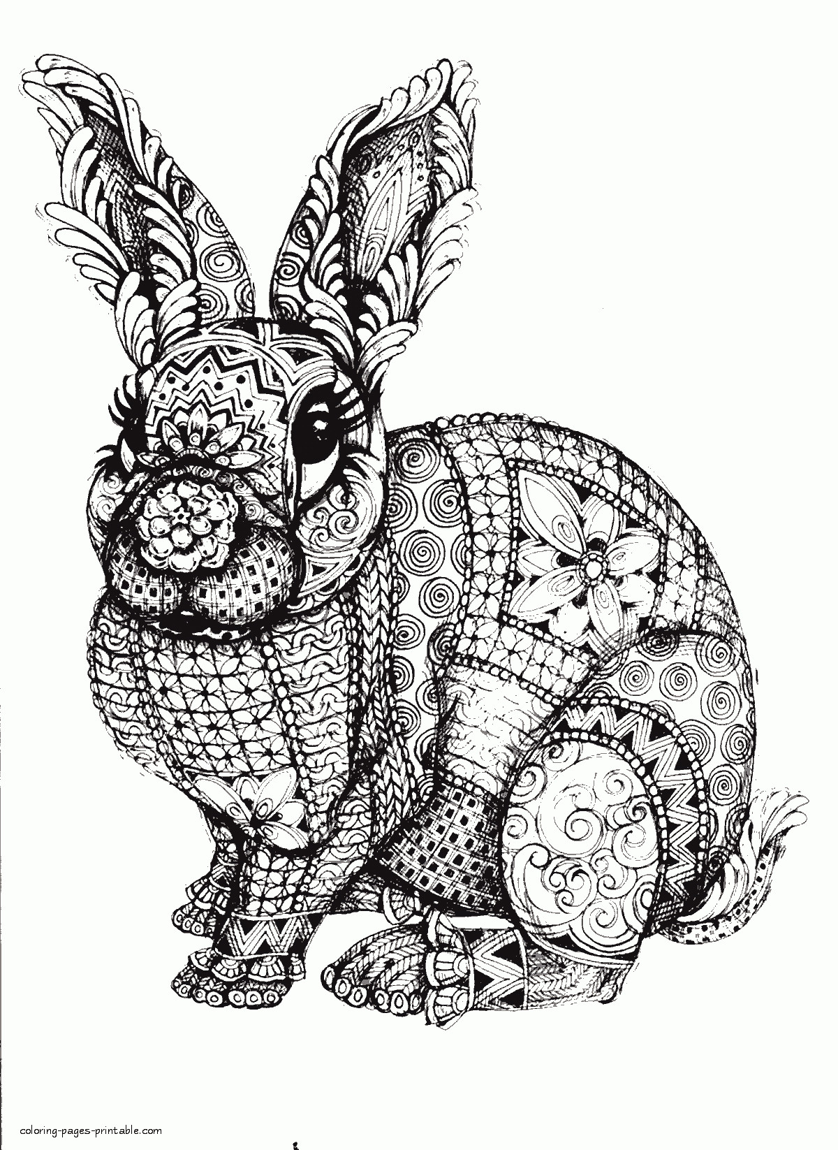 Hard Animal Coloring Pages Beautiful Difficult Animal Coloring Pages A Rabbit Coloring Pages Printable