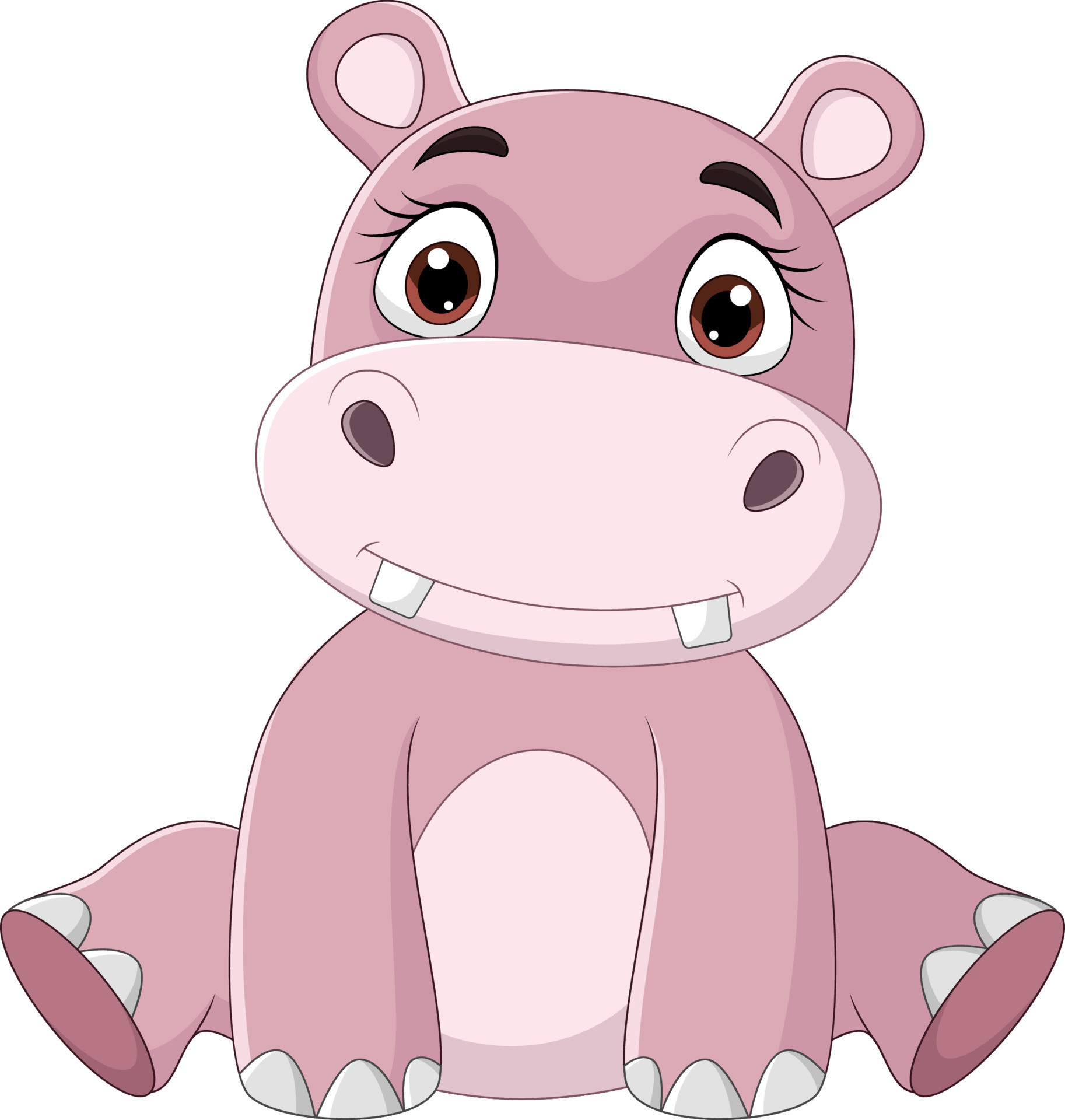 Hippo Clip Art Elegant Cute Baby Hippo Vector Art Icons and Graphics for Free Download