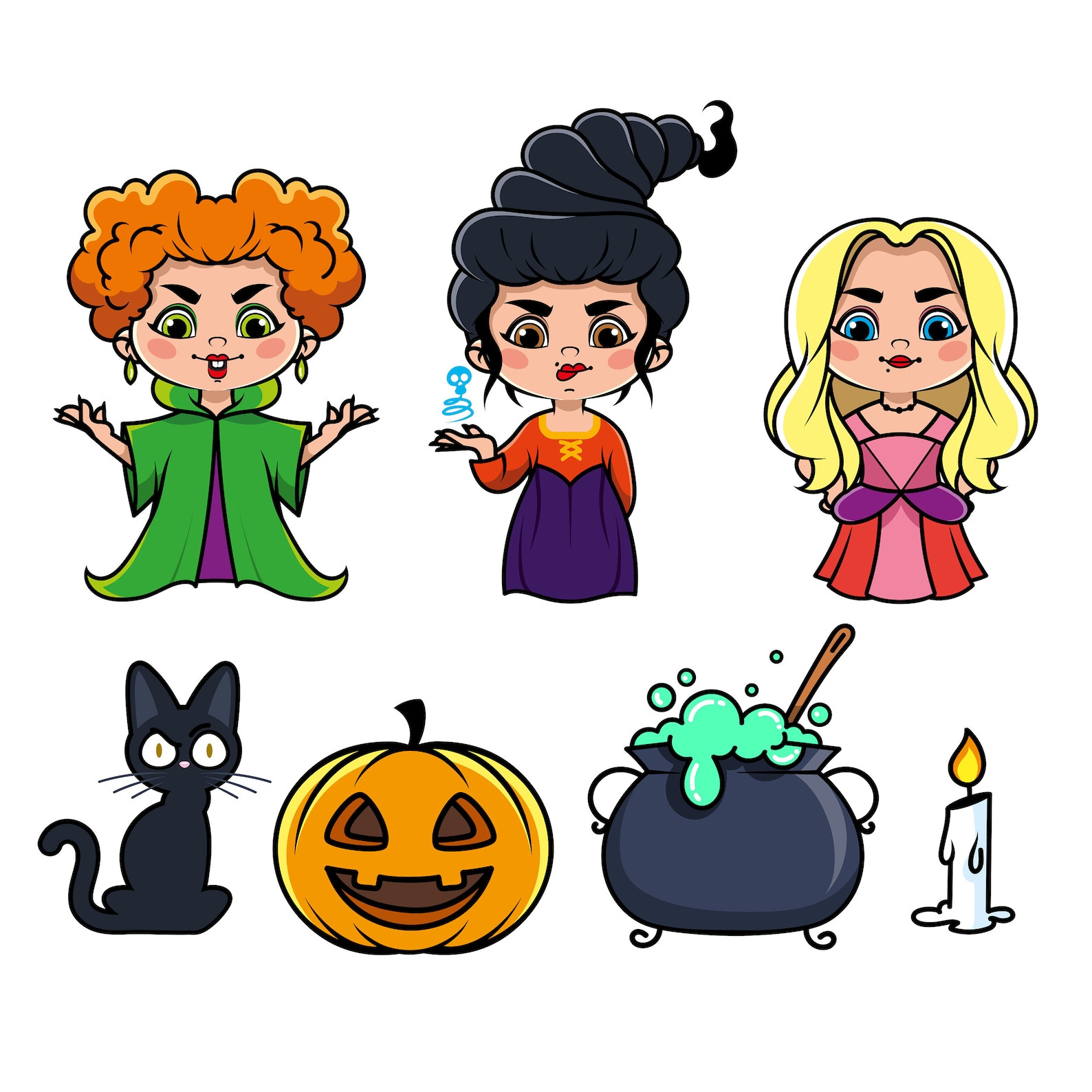 Hocus Pocus Clip Art Inspirational Hocus Pocus Characters Clipart Png Halloween Clipart Fairy