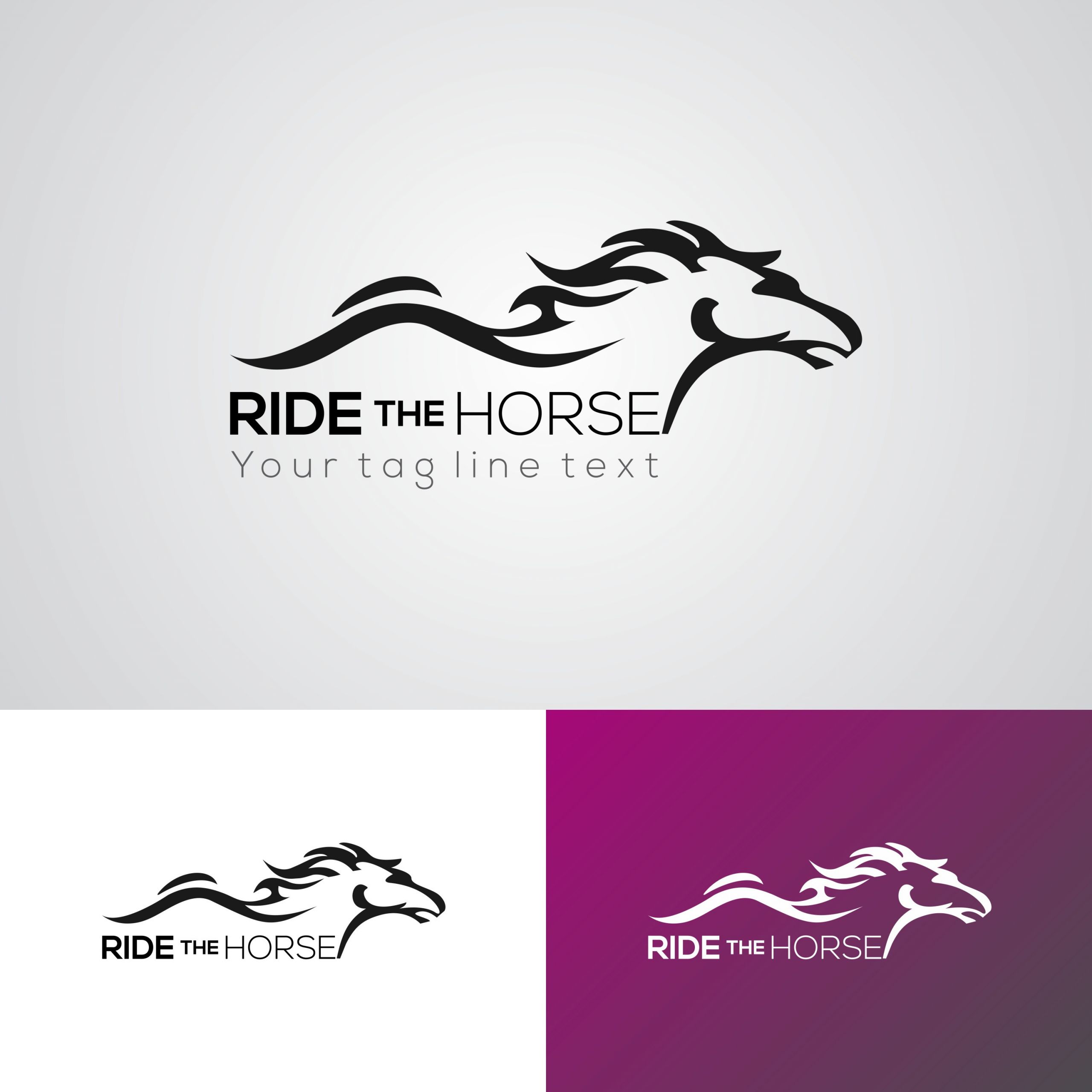 Horse Logo Design Beautiful Creative Ride the Horse Logo Design Template Vector Art at Vecteezy