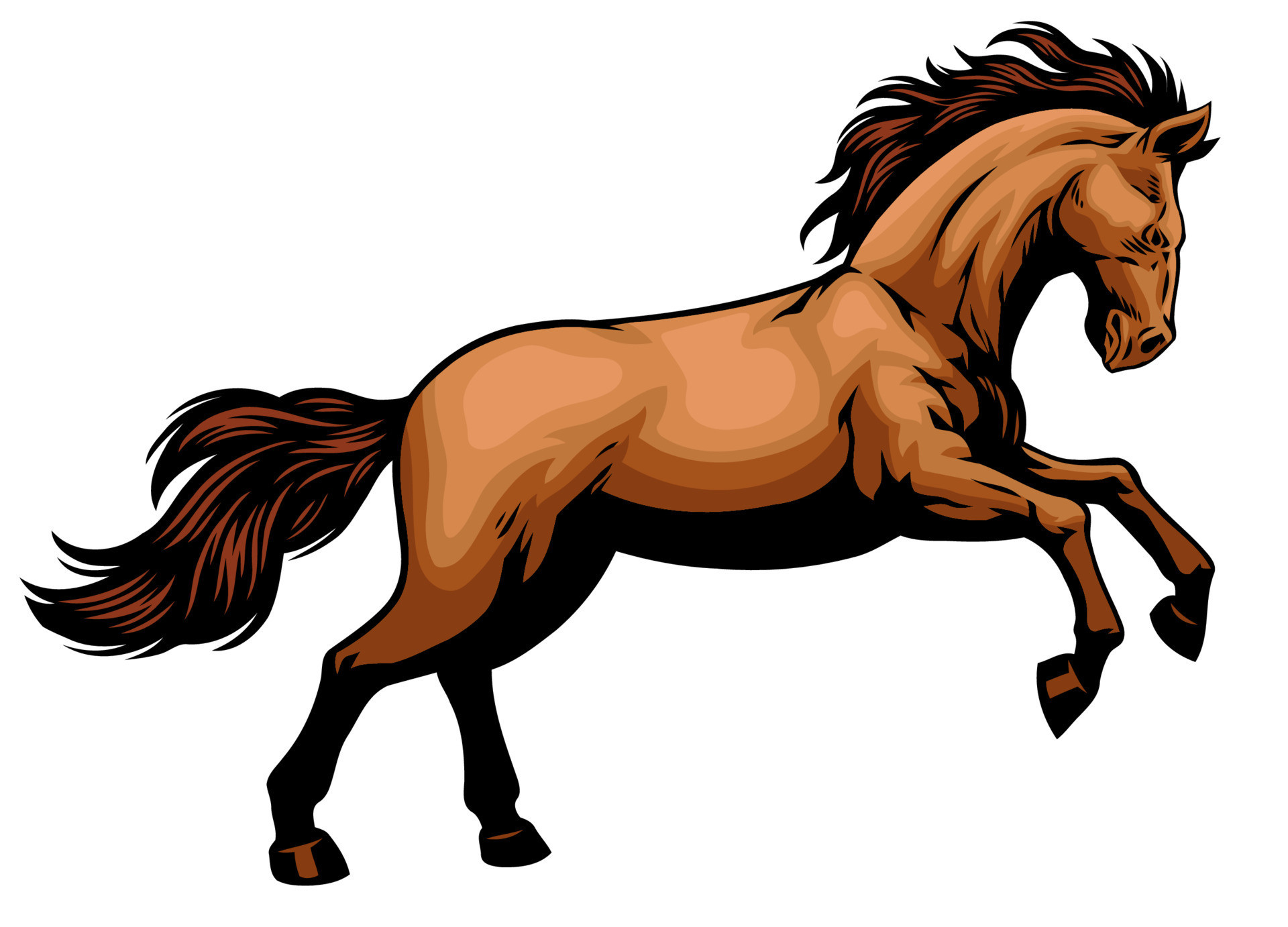 Horse Running Vector Best Of Hand Drawn Of Running Horse Vector Art at Vecteezy