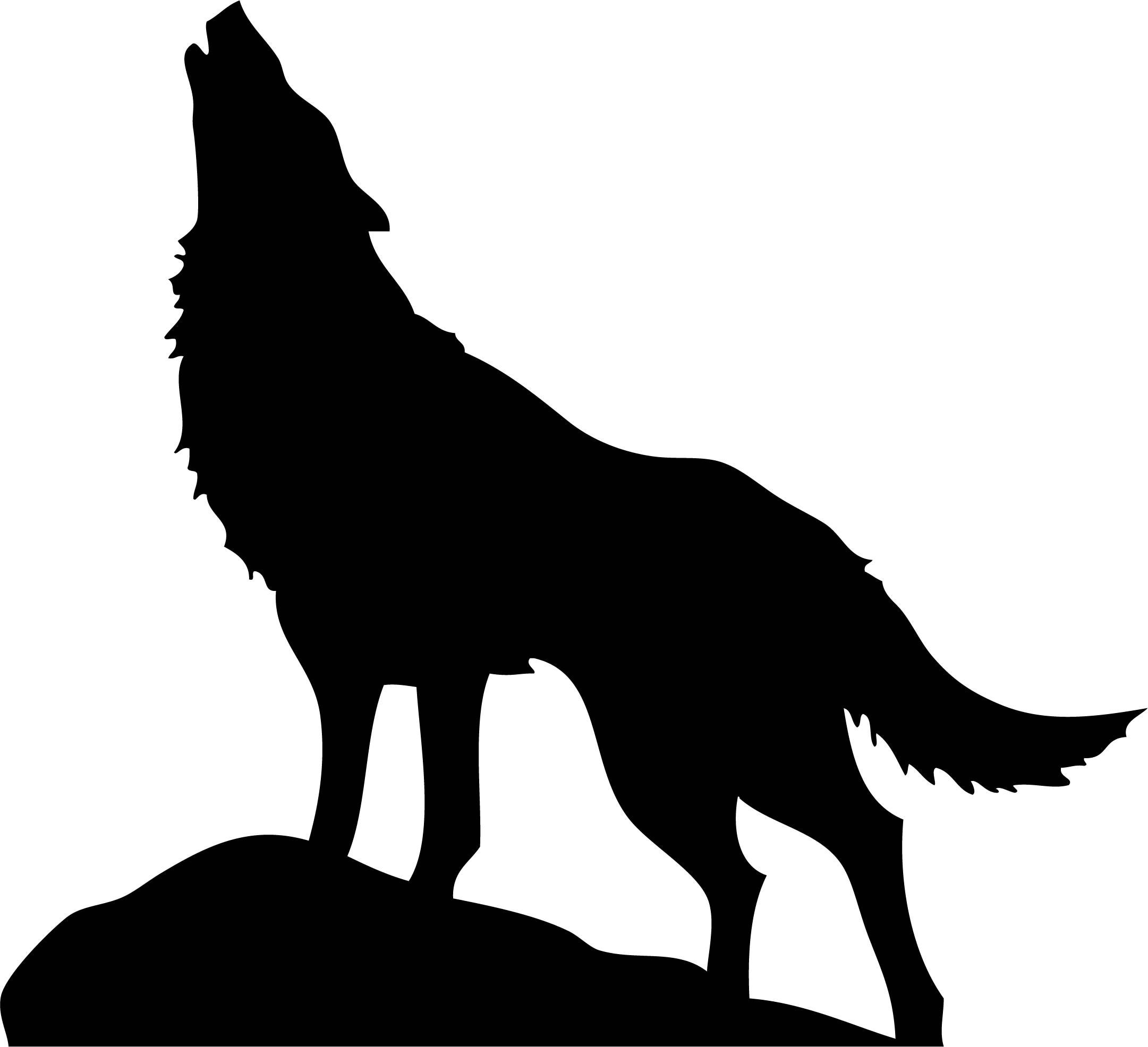 Howling Wolf Head Silhouette Elegant Huge Howling Wolf Silhouette Printable Wall Art Etsy España