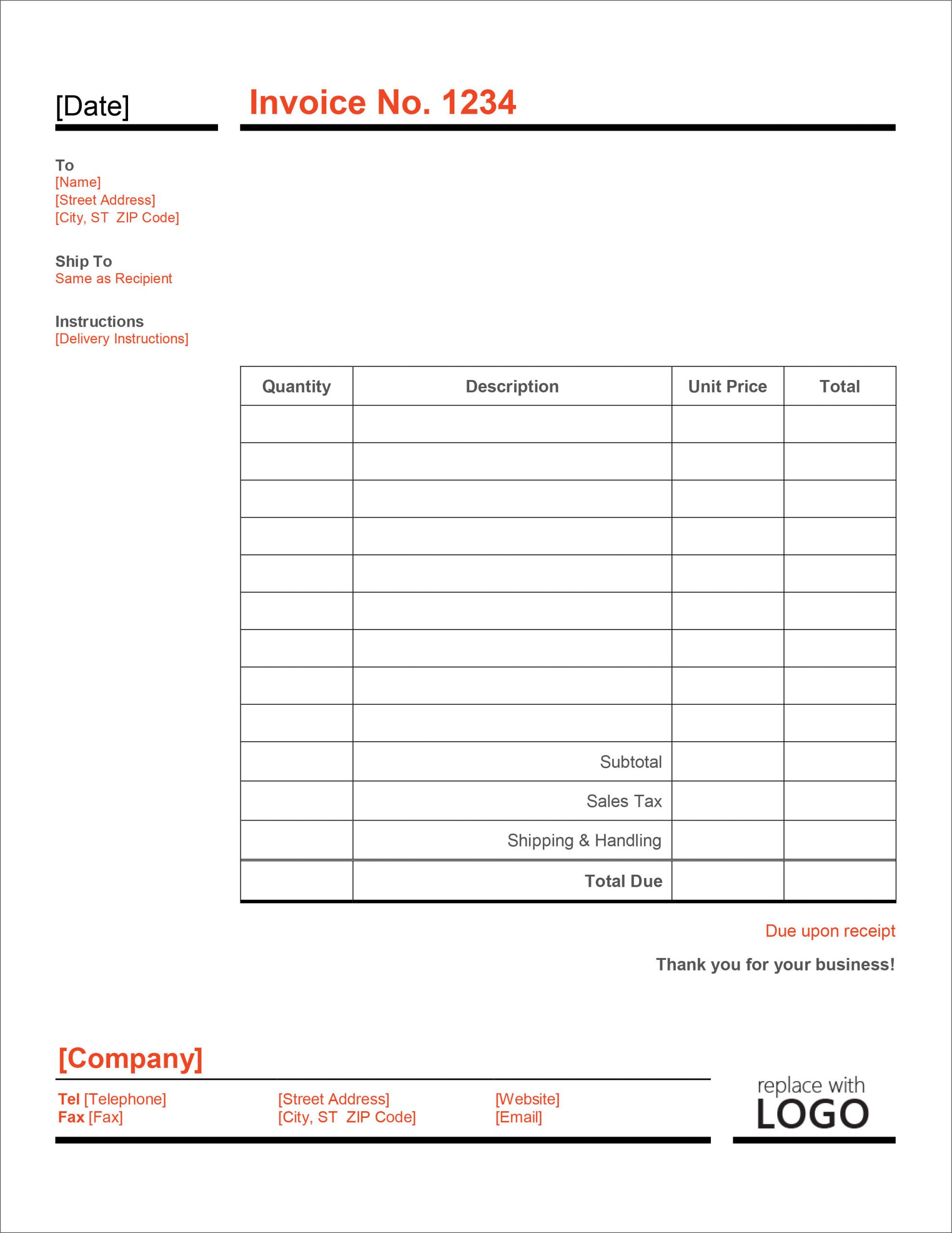 Invoice format In Excel Free Download Luxury 40 Free Invoice Templates In Microsoft Excel and Docx formats