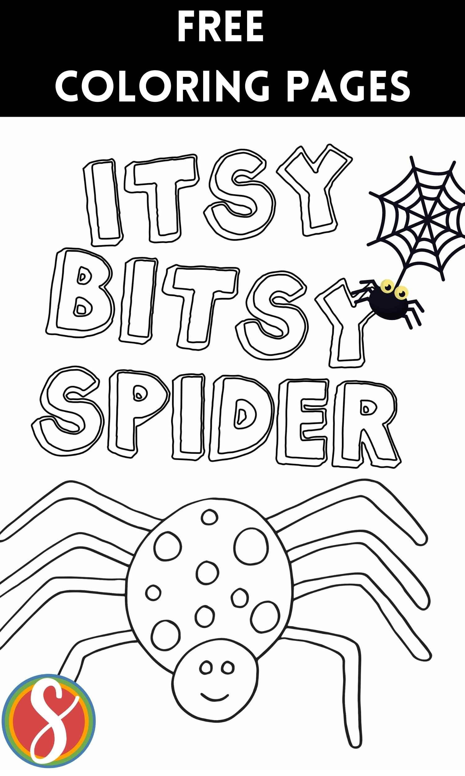 Itsy Bitsy Spider Coloring Page Beautiful Free Itsy Bitsy Spider Coloring Page — Stevie Doodles