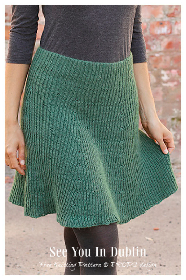 Knit Skirt Pattern Lovely Easy Knit Women Skirt Free Knitting Patterns Knitting Pattern