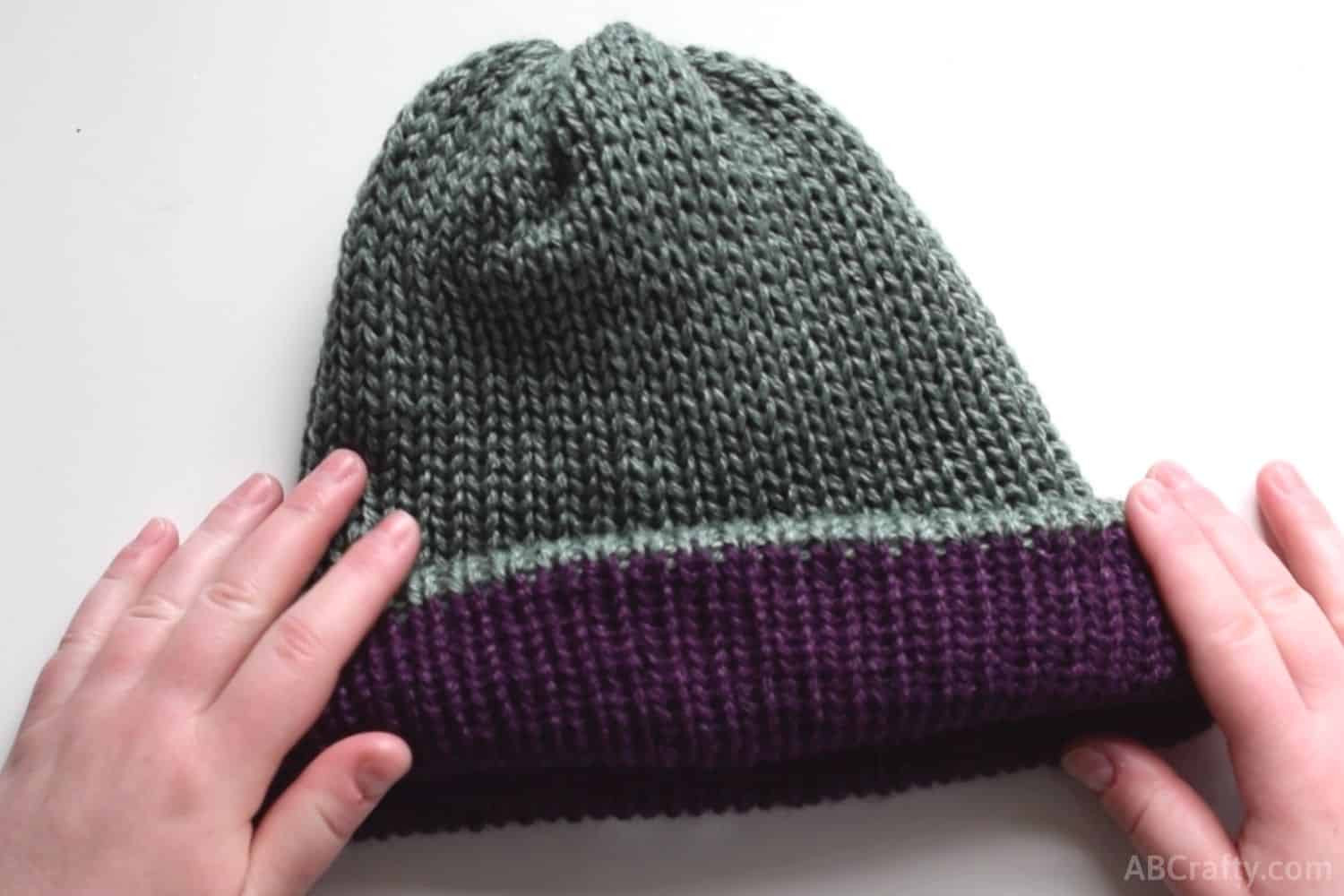 Knitting Machine Hat Pattern Fresh Sentro Knitting Machine Reversible Hat Easy Instructions